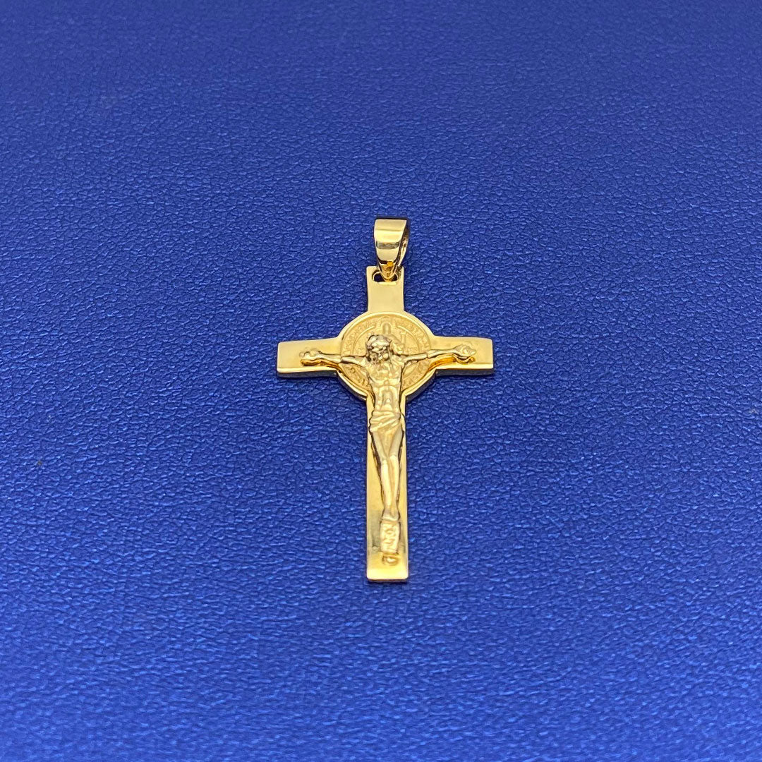 14k Saint Benedict Cross Pendant