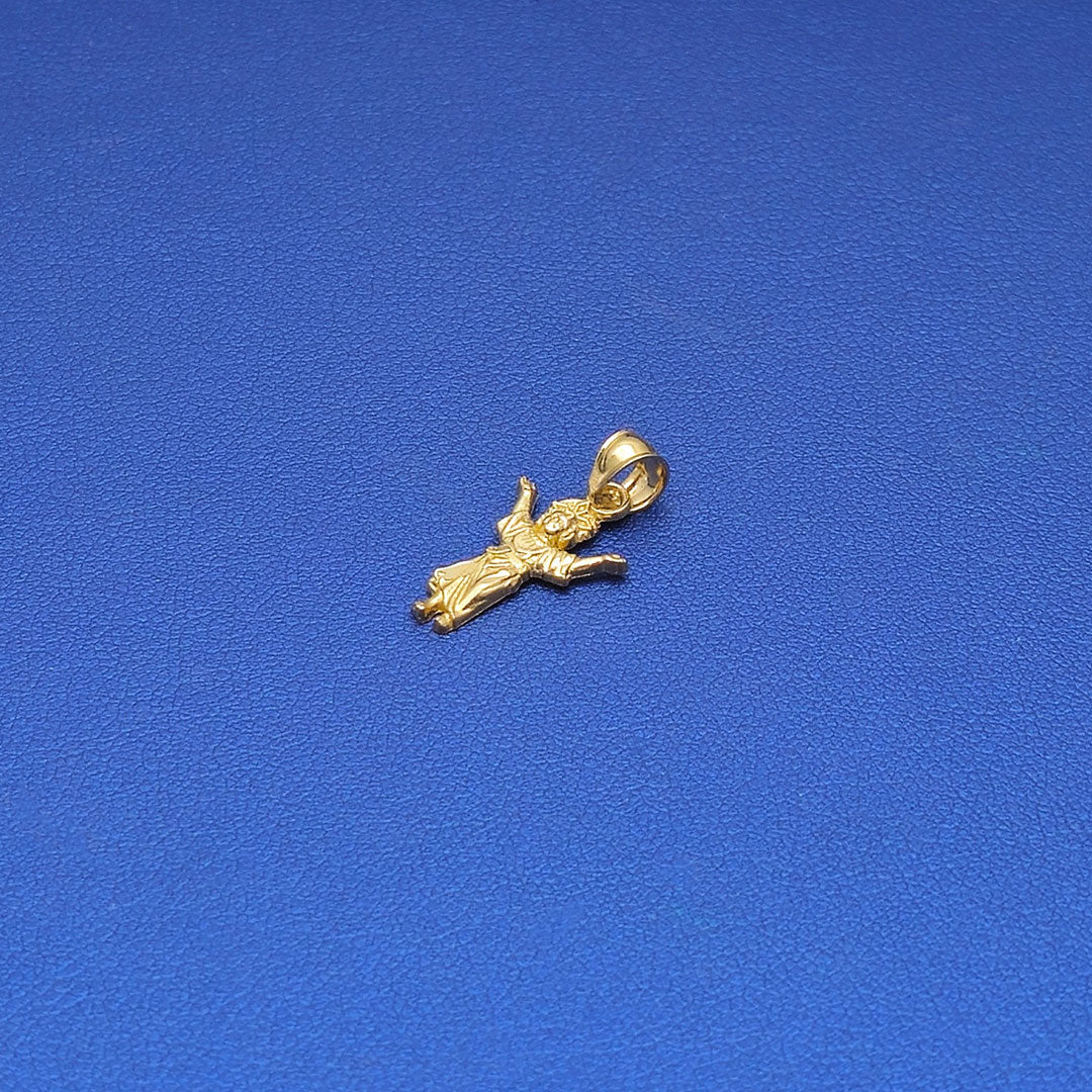 14k Religious Figure Mini Pendant Side