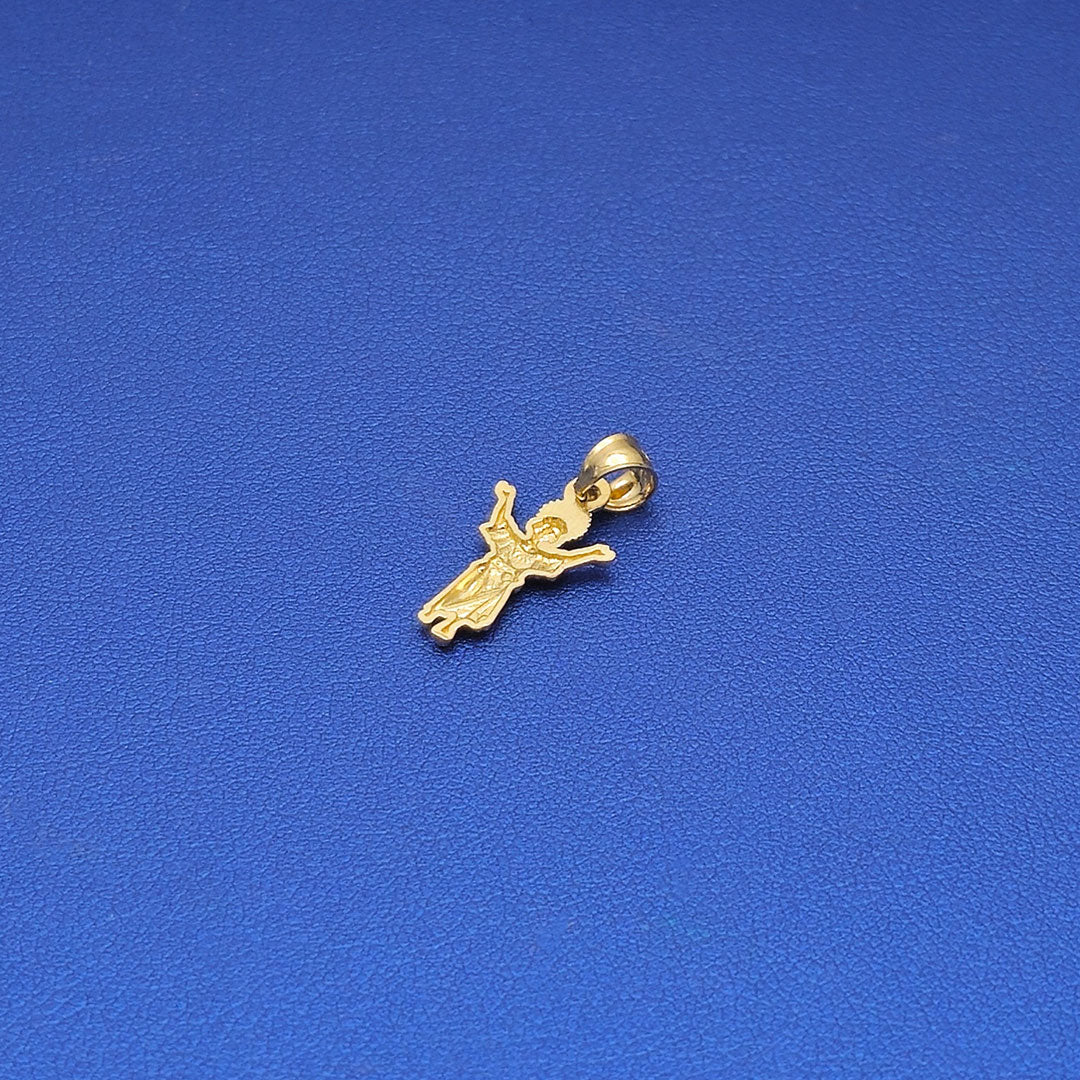 14k Religious Figure Mini Pendant Back