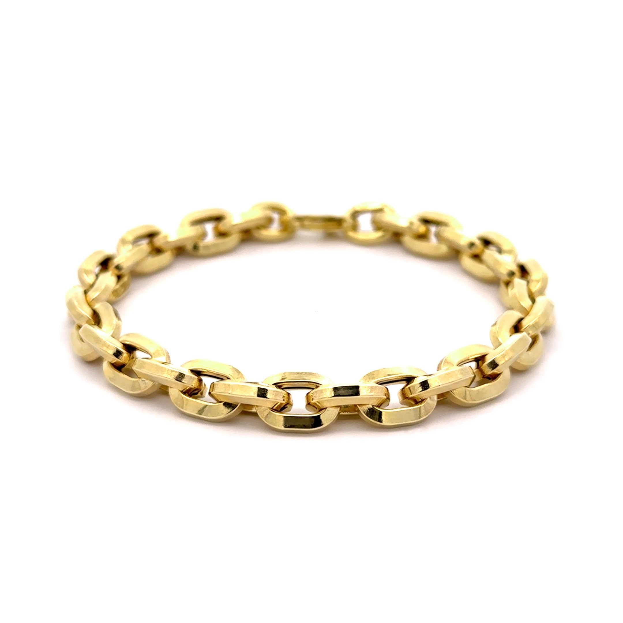 10k Fancy Cable Link Bracelet 8mm