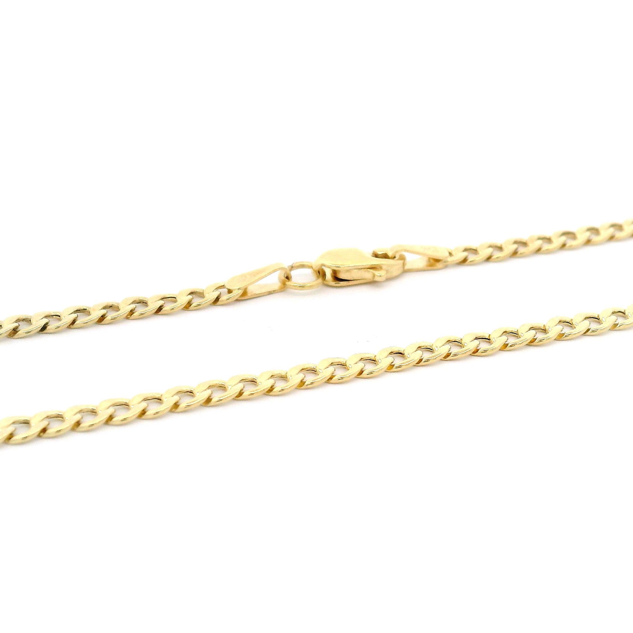 10k Curb Chain 2.5mm Lobster Lock