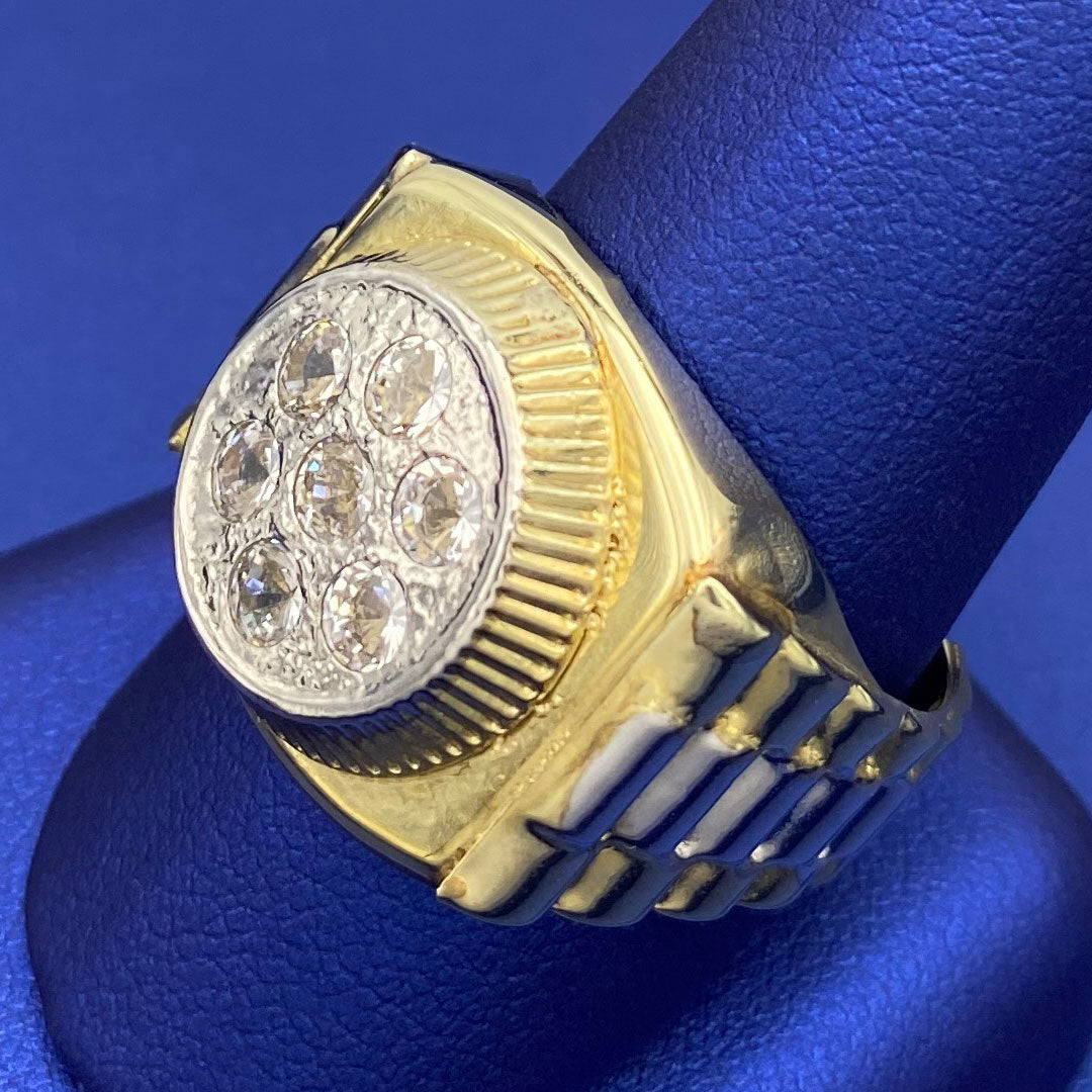 10k CZ Watch Style Ring