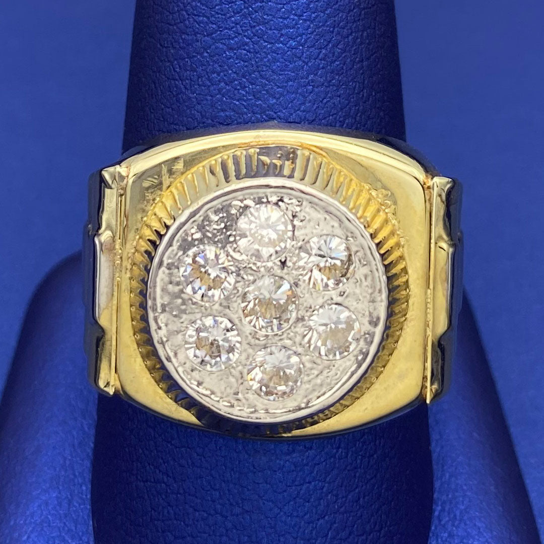 10k CZ Watch Style Ring