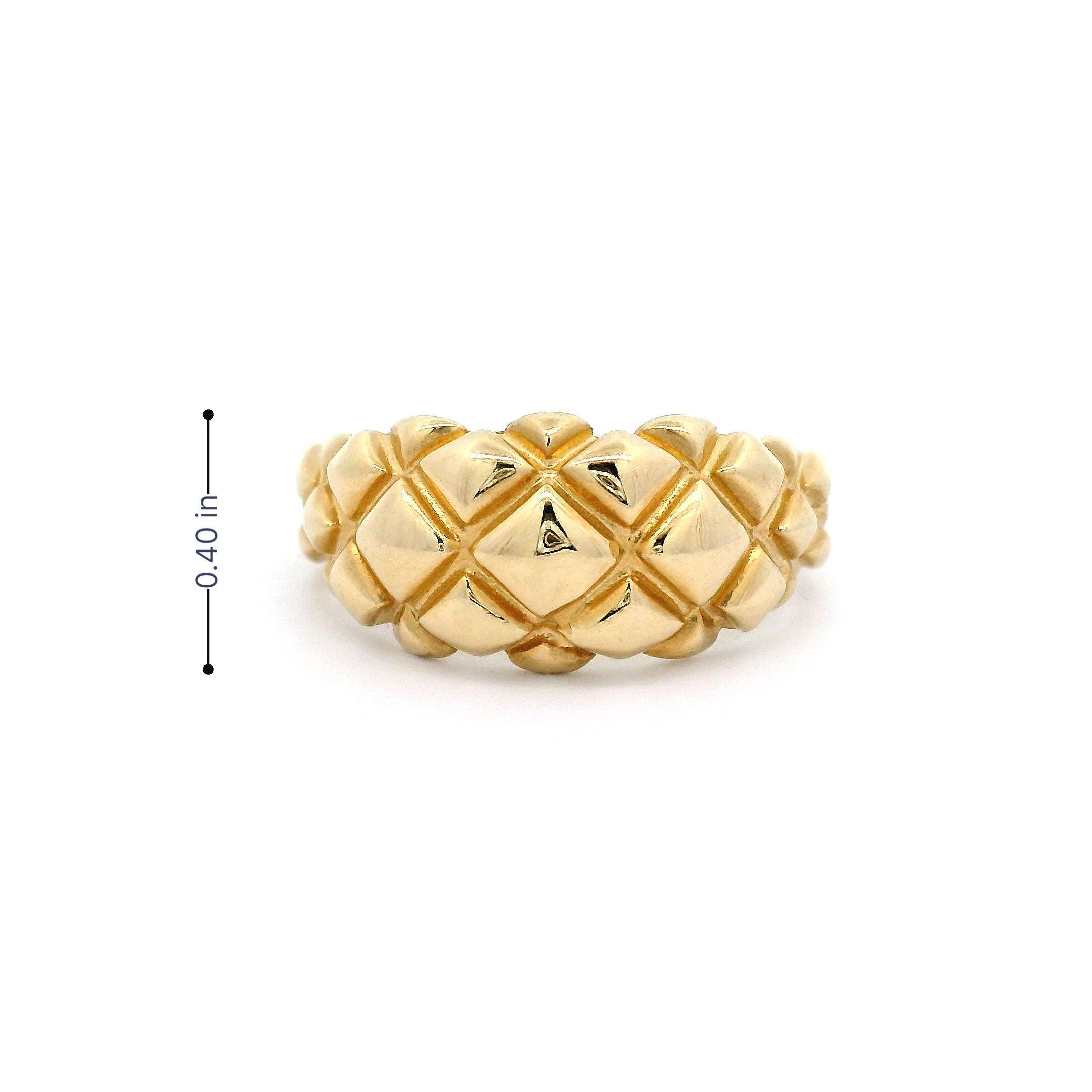 14k Diamond Shaped Pattern Ring size