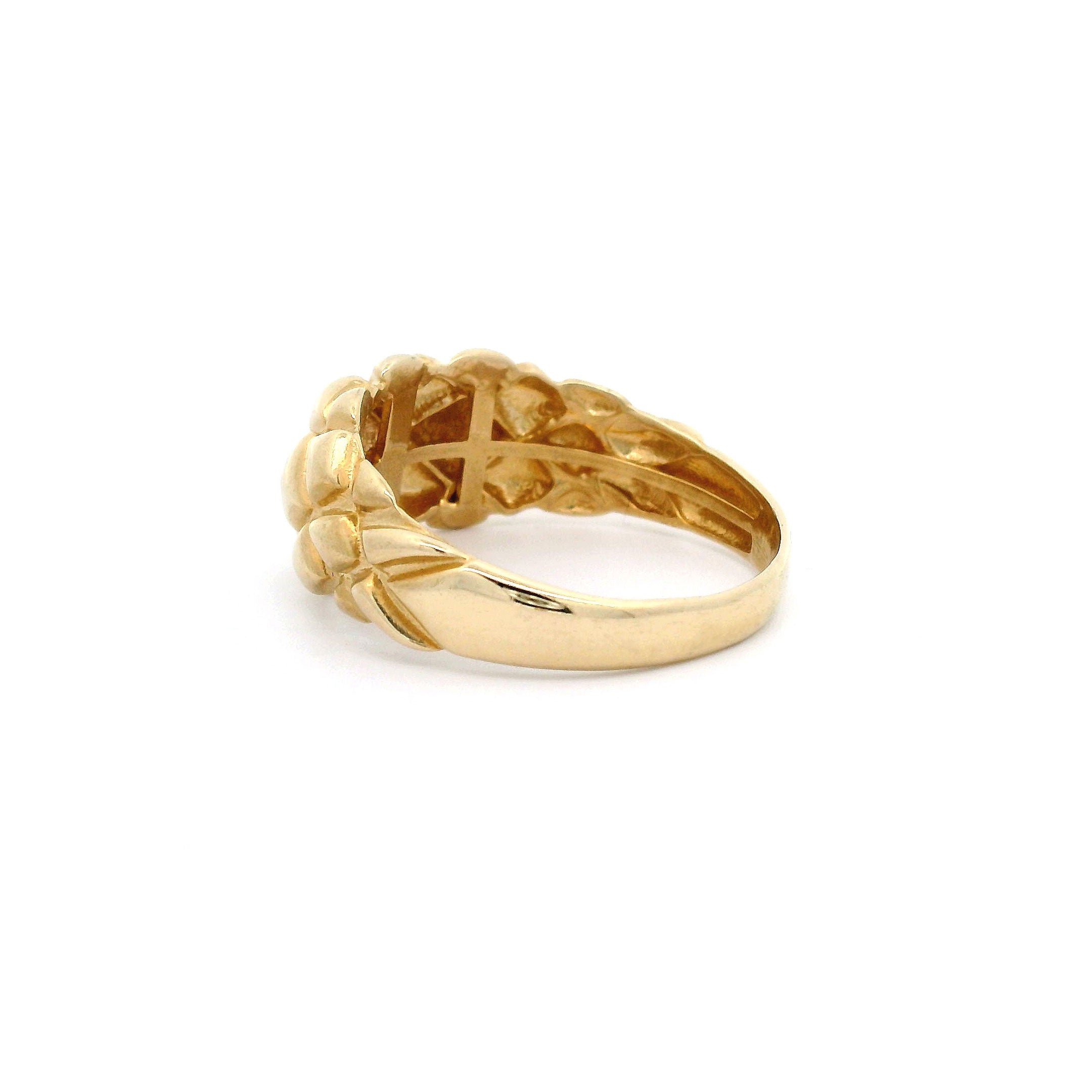 14k Diamond Shaped Pattern Ring side