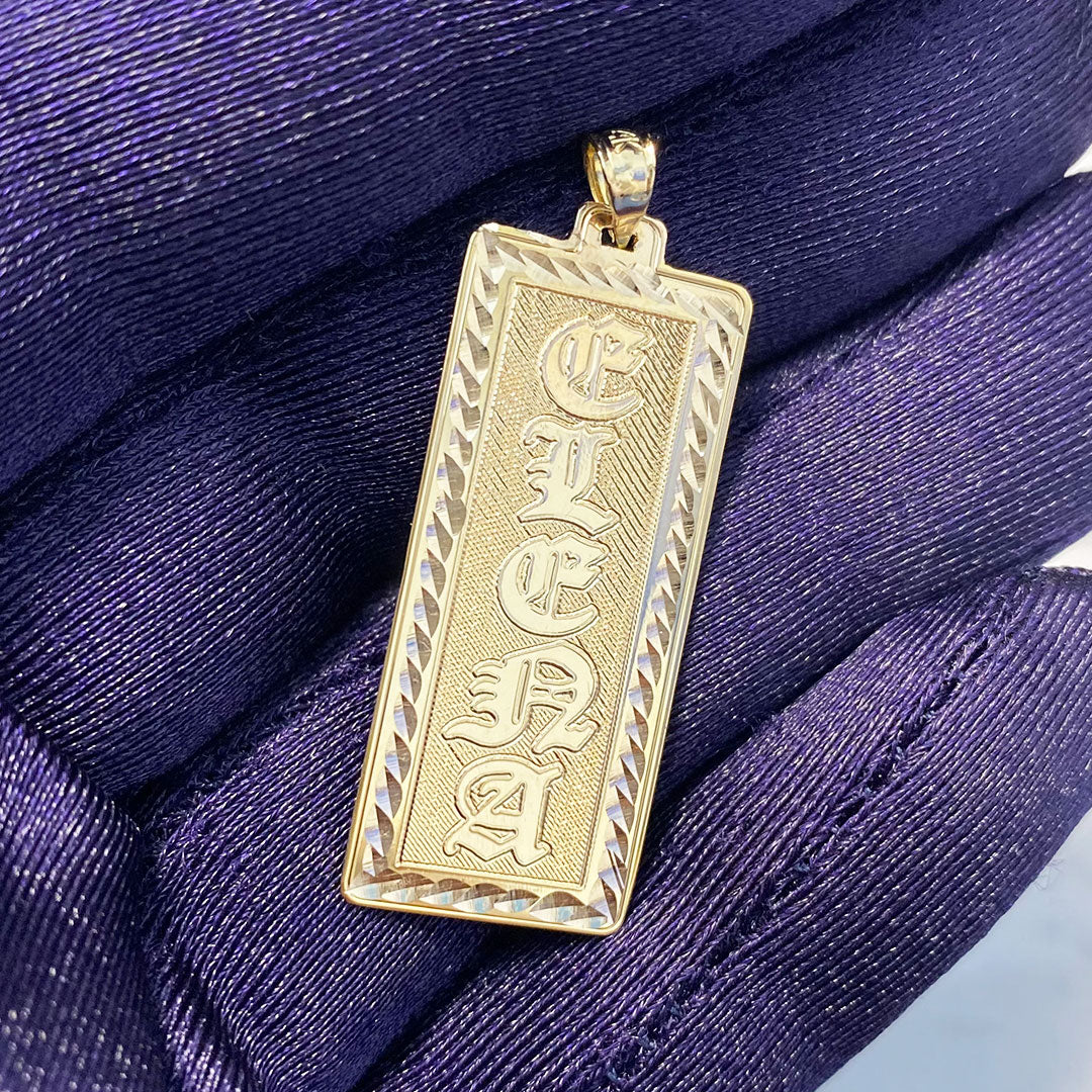 Elena Old English Name Tag