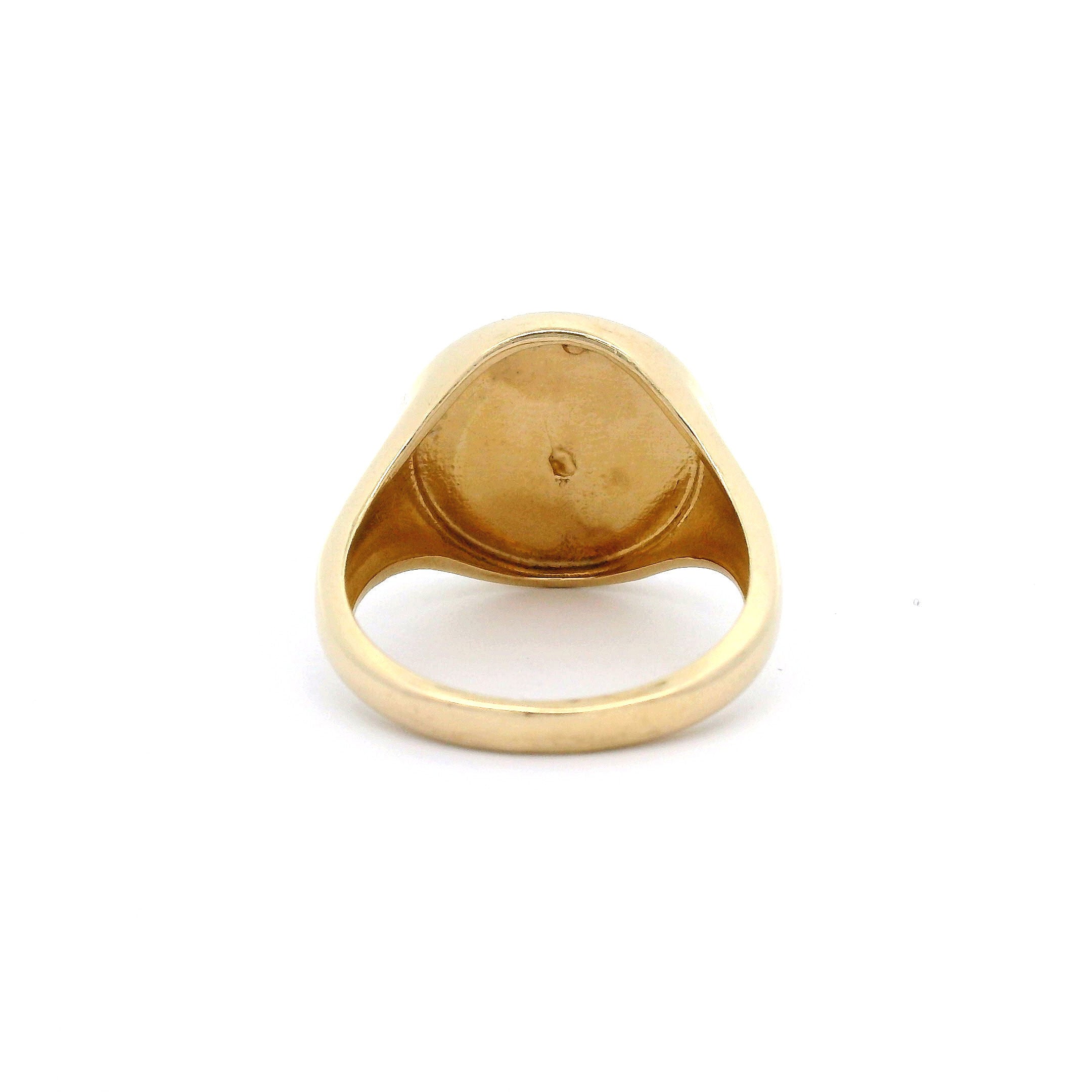 14k Family Tree Circle Ring back