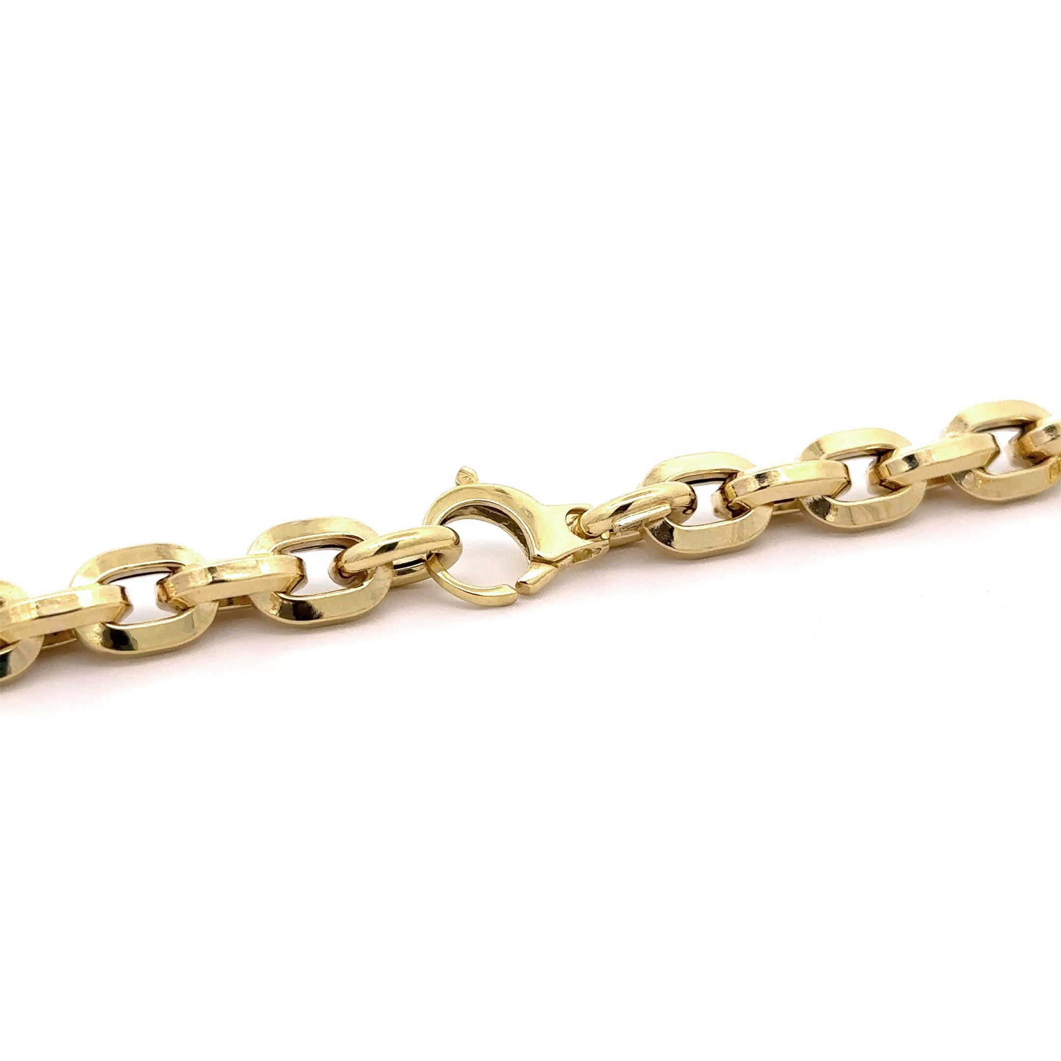 10k Fancy Cable Link Chain 8mm Lobster Lock