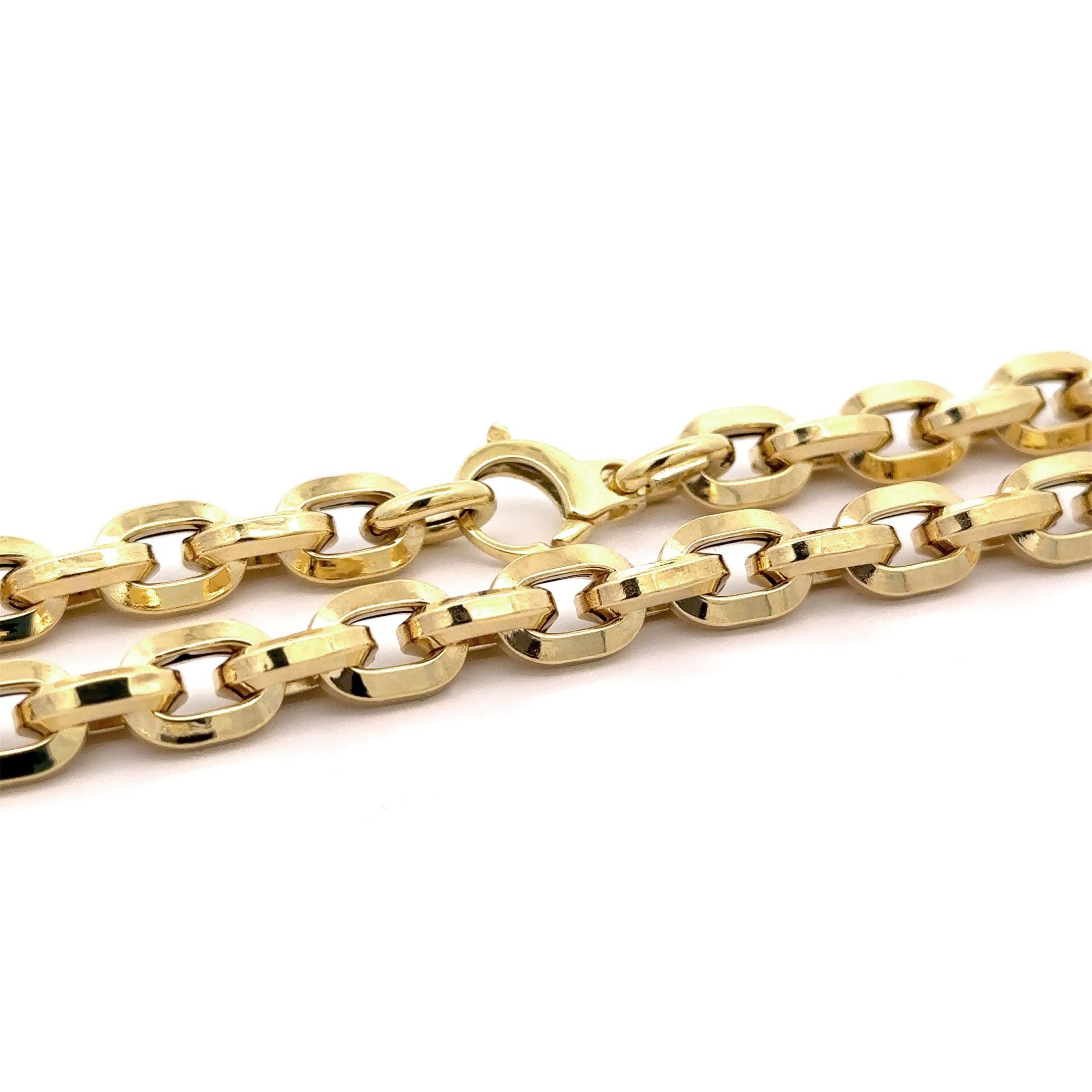 10k Fancy Cable Link Chain 8mm Close Up