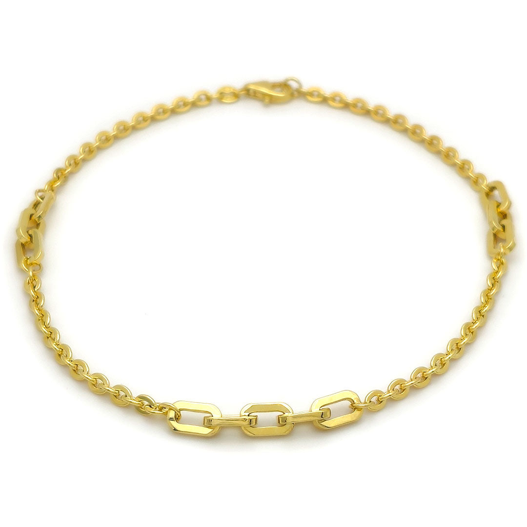 10k Fancy Cable Link Anklet 3mm