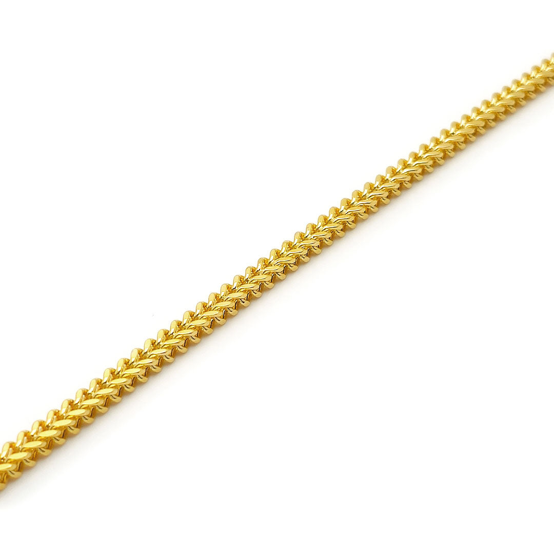 10k Yellow Gold Franco Bracelet 4mm Close