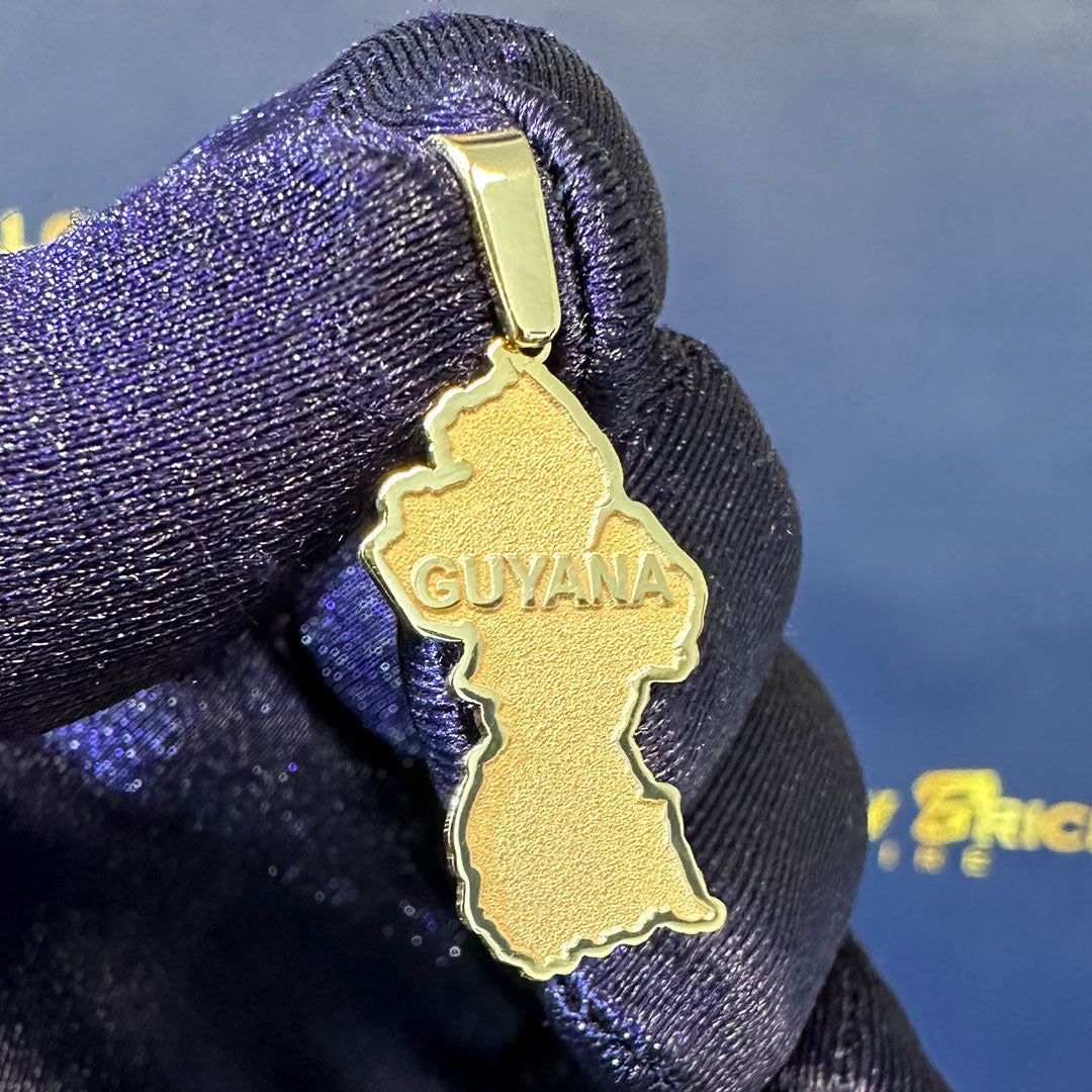 Custom Guyana Map Pendant