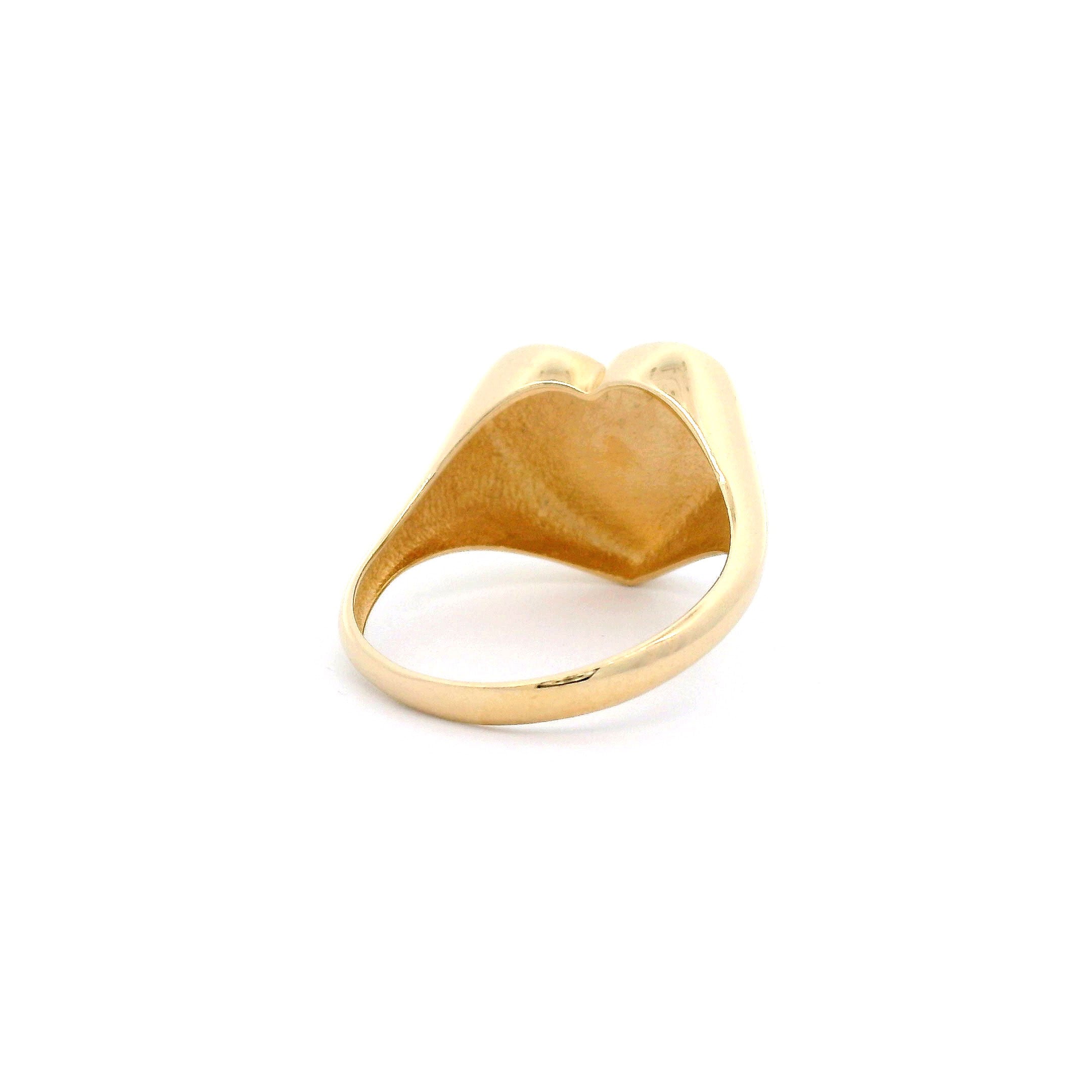14k Heart Ring back