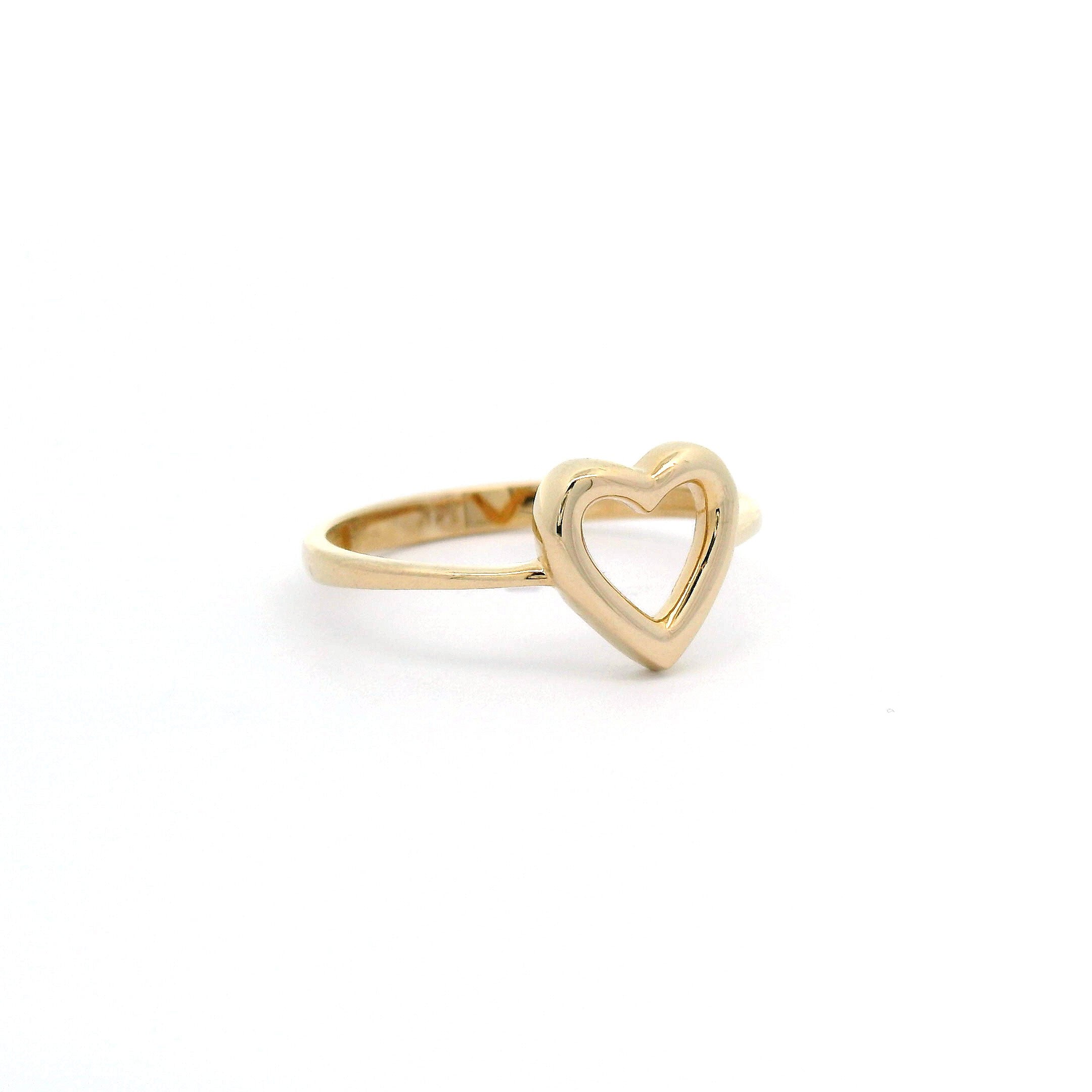 14k Heart Outline Ring right