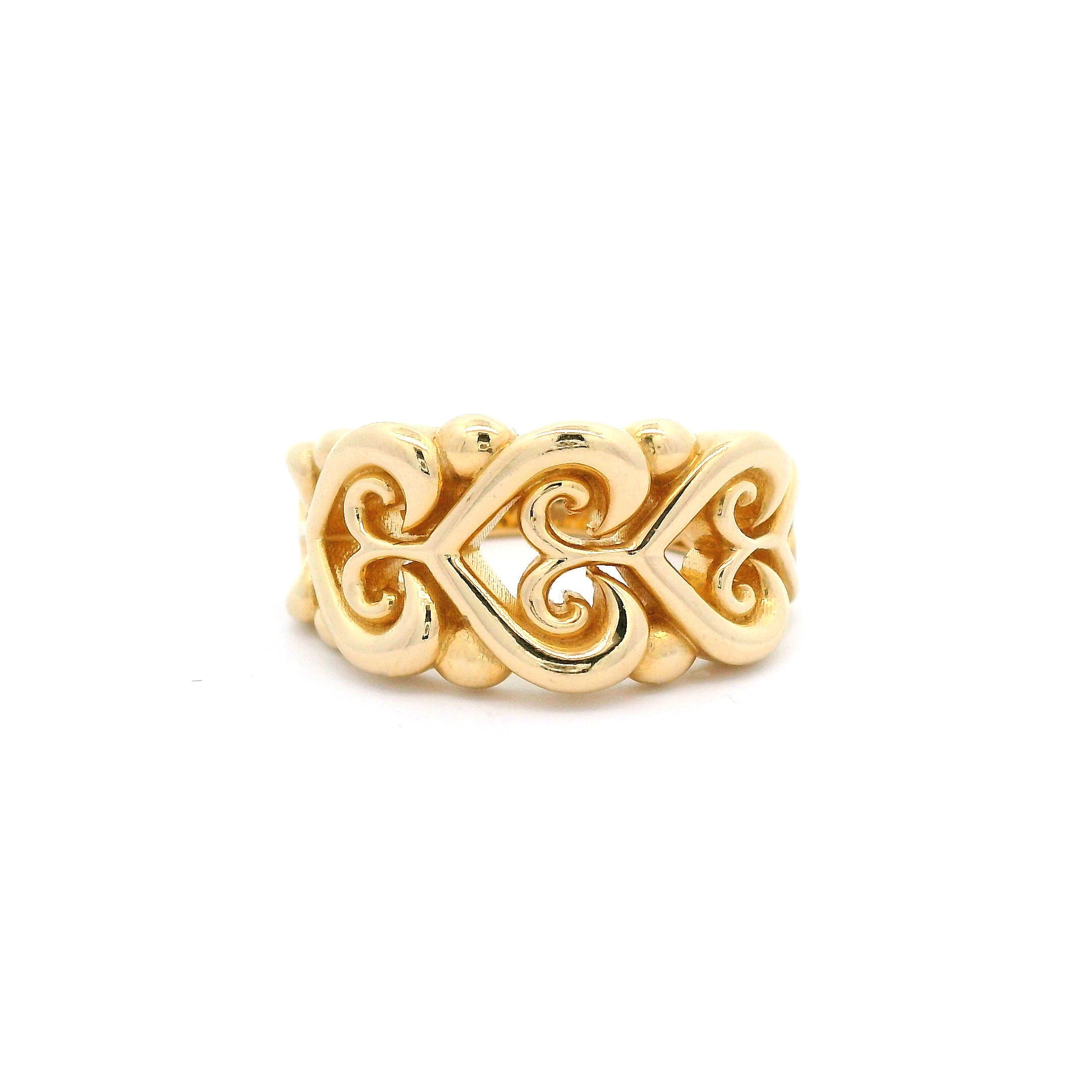 14k Heart Filigree Ring