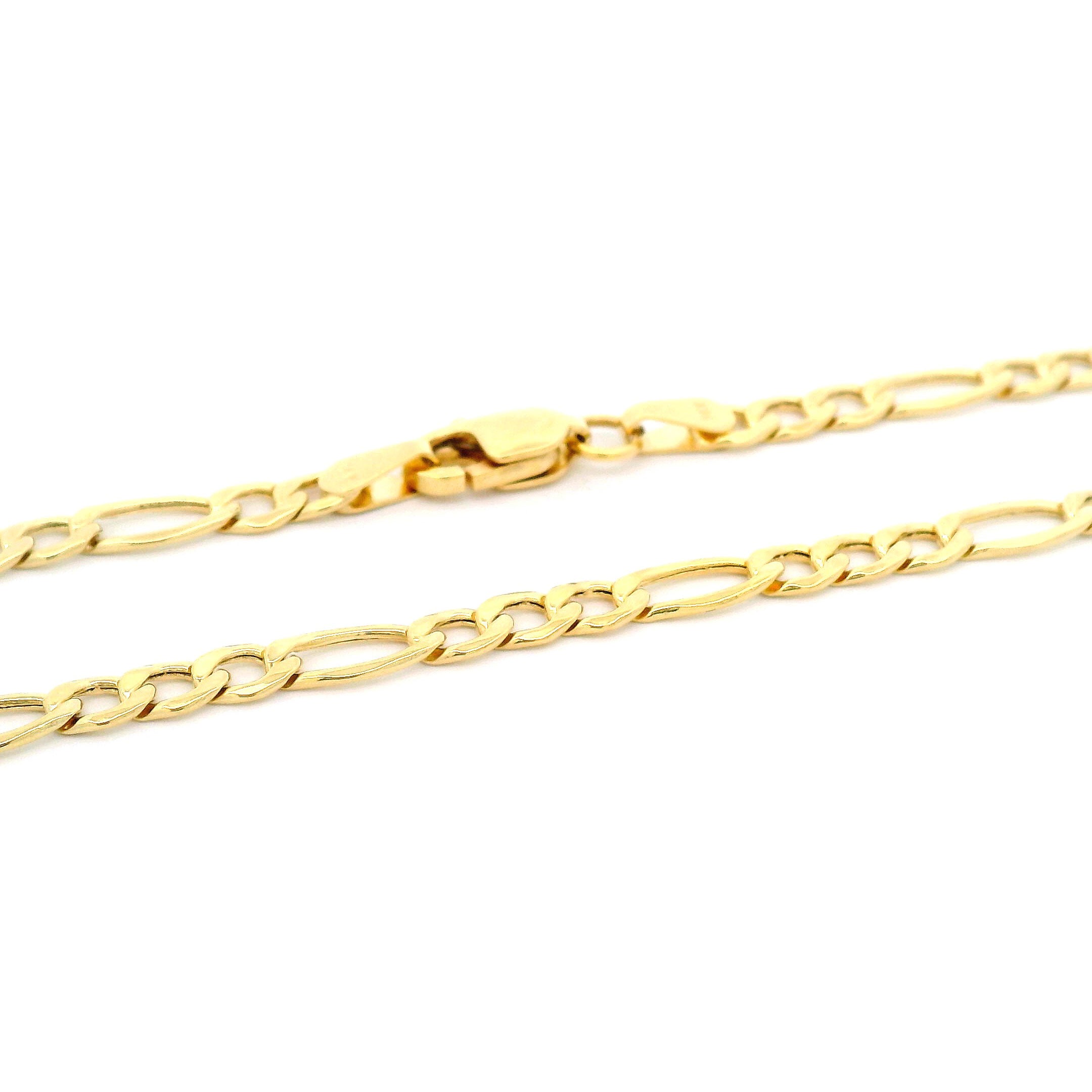 14k Hollow Figaro Chain 3.5mm Lobster Lock