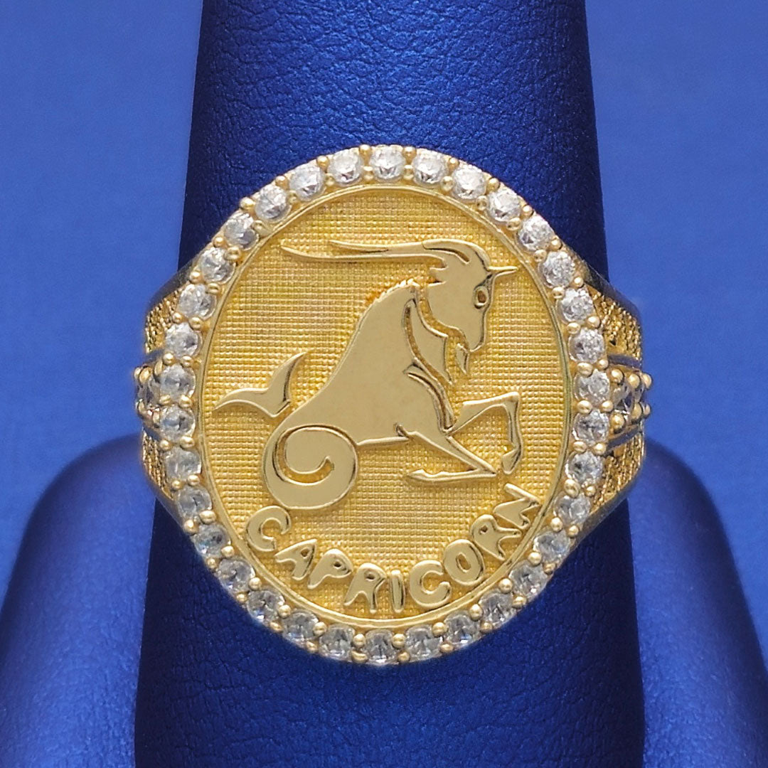 Horoscopes zodiac sign Capricorn sterling silver 925 and antique bronz –  Abu Mariam Jewelry