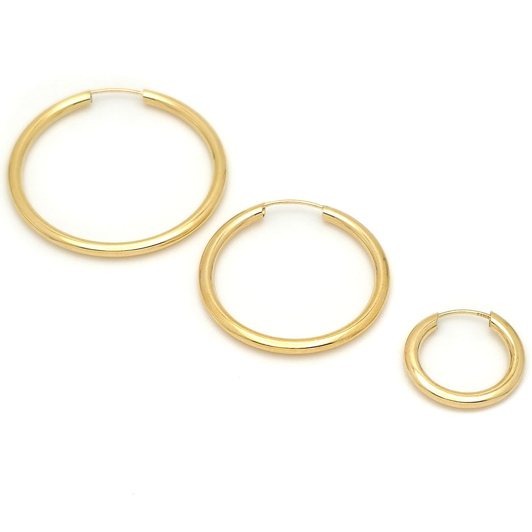 14k Endless Hoop Earrings