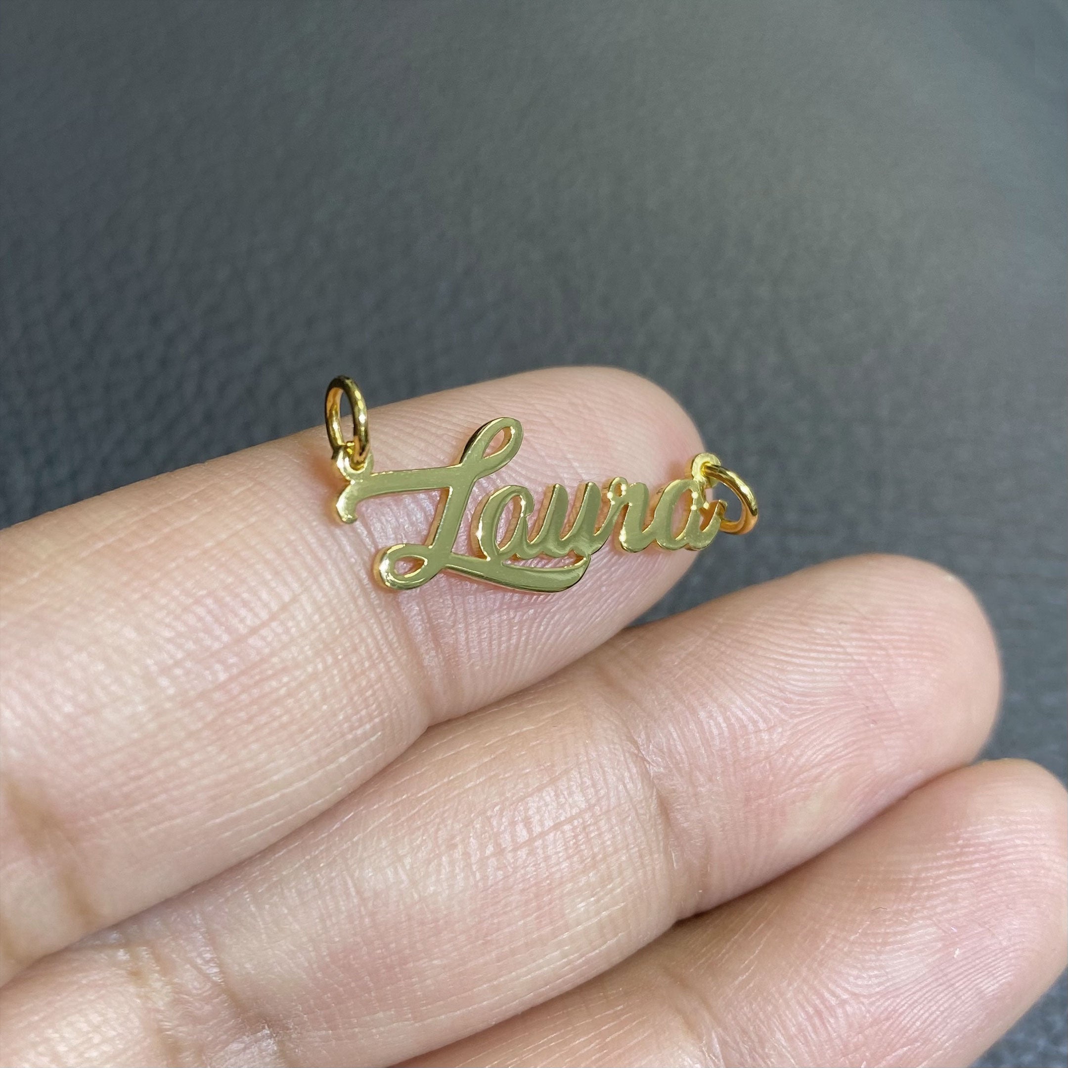 Mini yellow gold name 