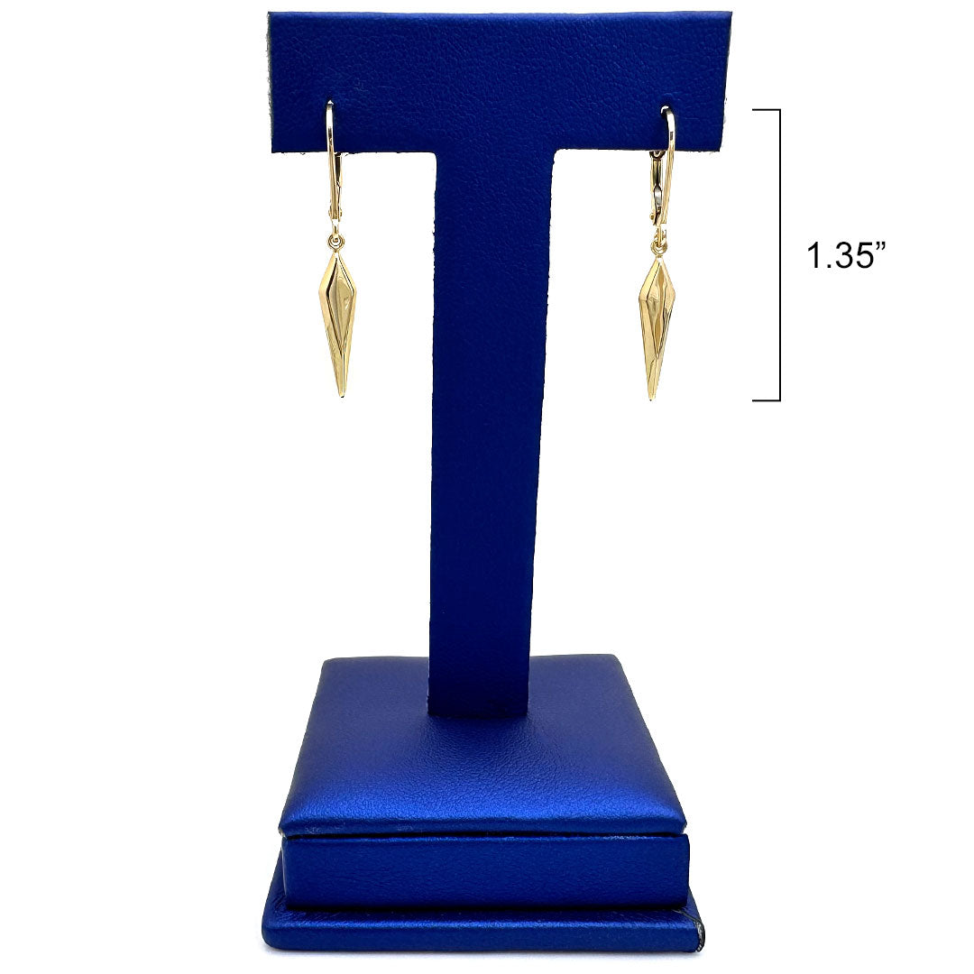 14k Geometric Dangle Earrings