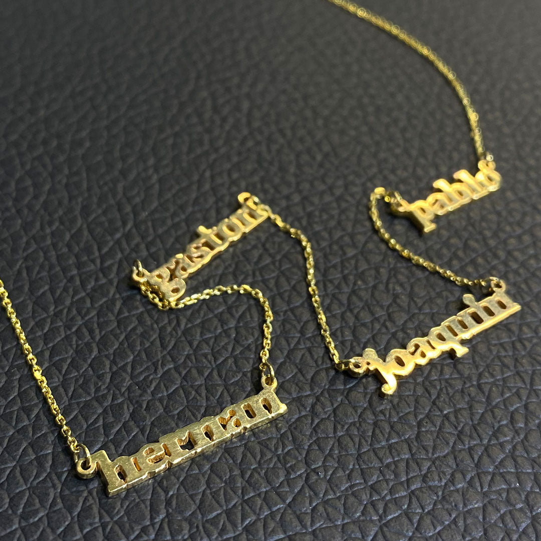 14k Personalized Mini Multiple Name Necklace