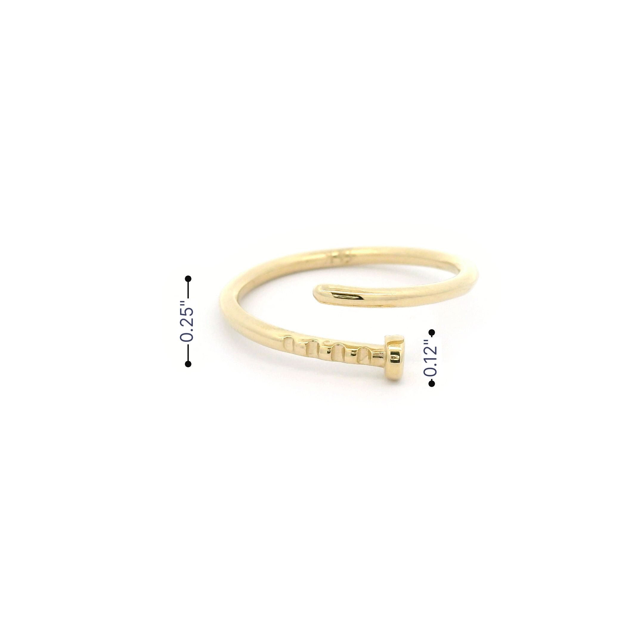 14k Open Wrap Ring Size Details