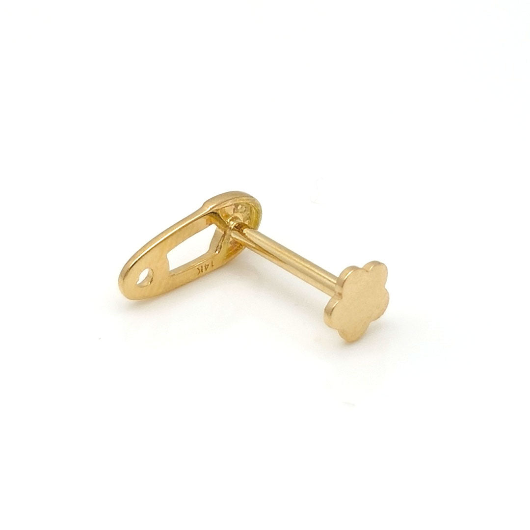 14k Safety Pin Internal Threaded Stud