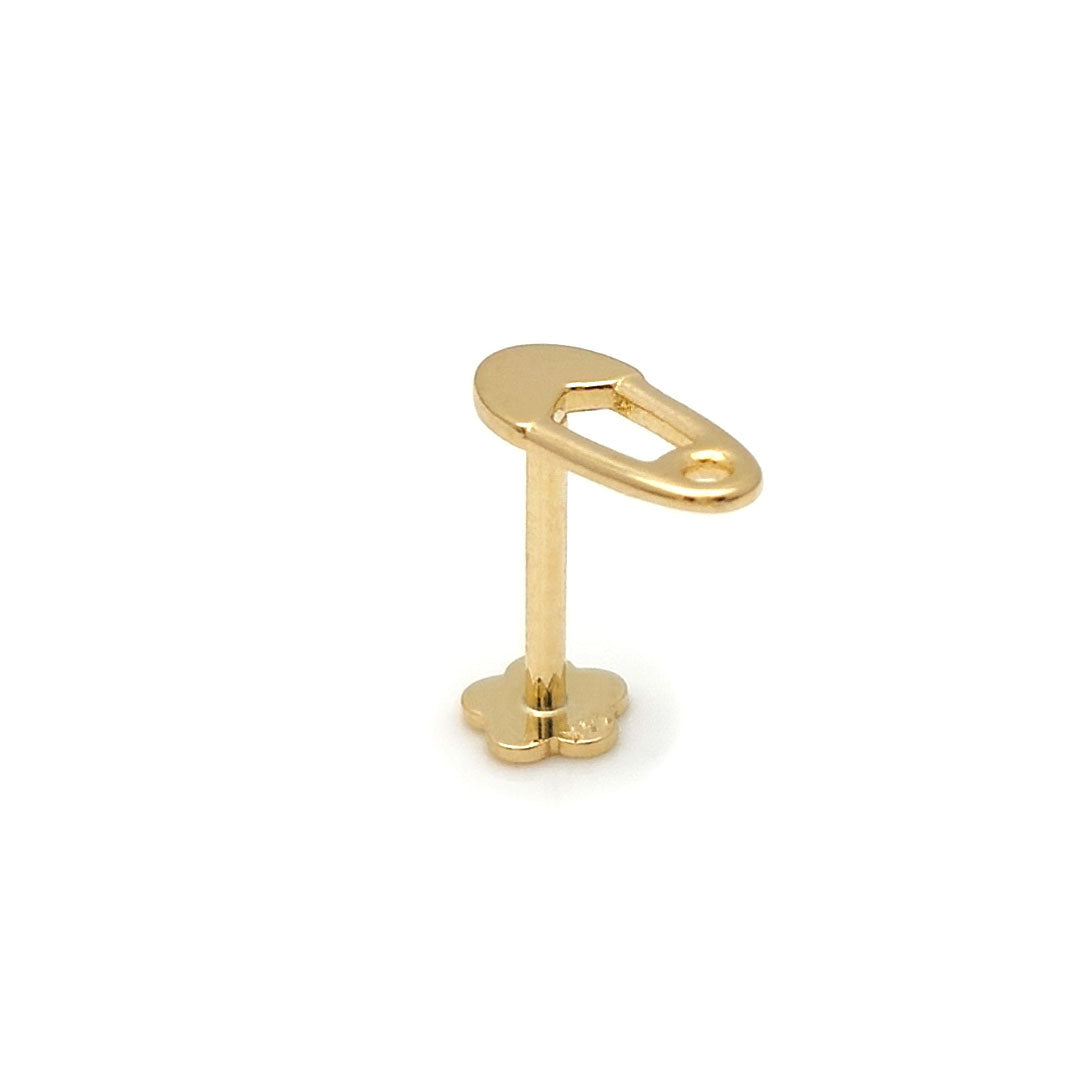 14k Safety Pin Internal Threaded Stud