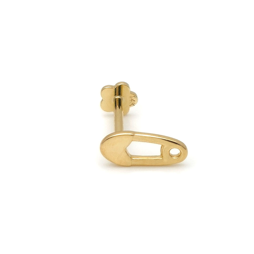 14k Safety Pin Internal Threaded Stud