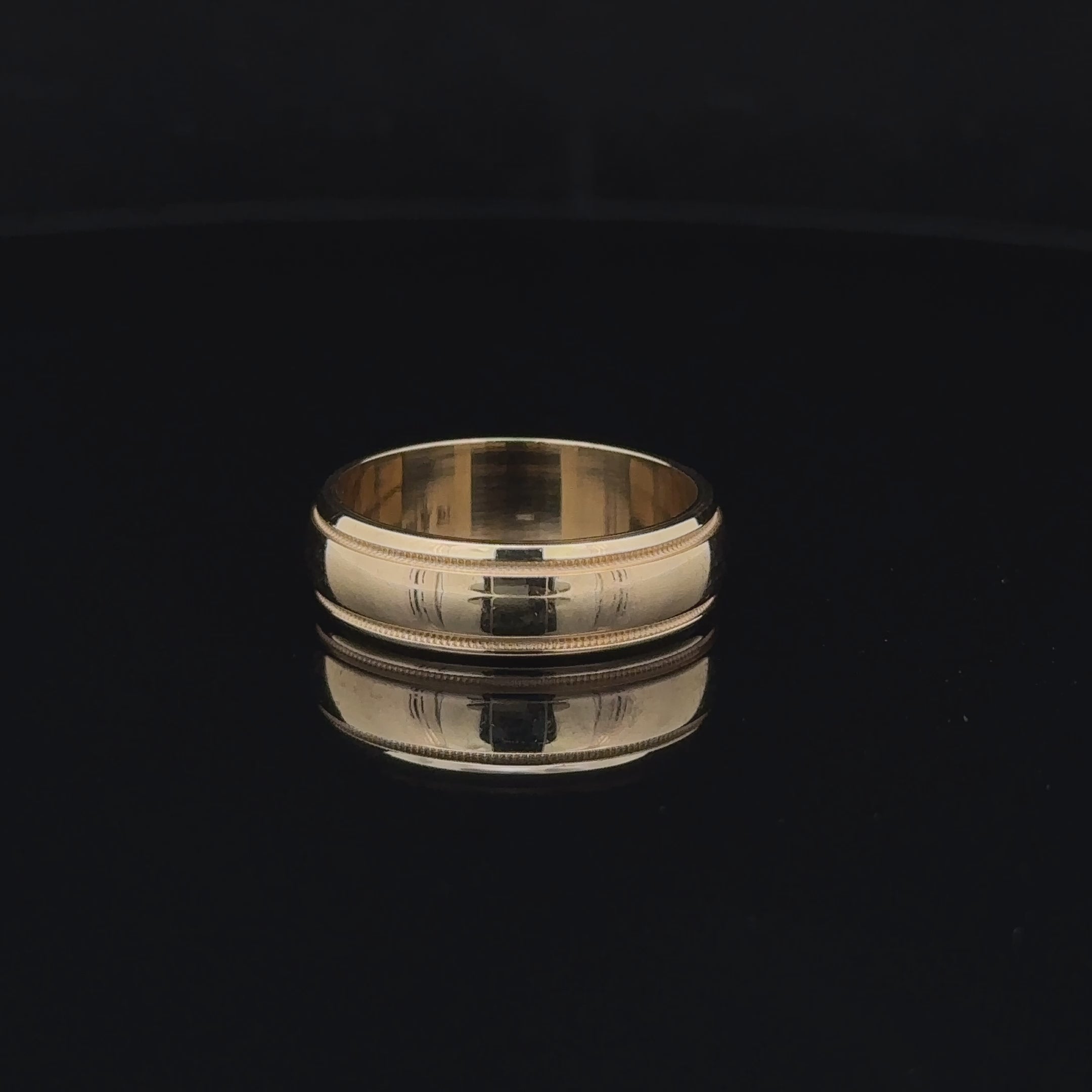 14k Milgrain Eternity Pattern Wedding Band