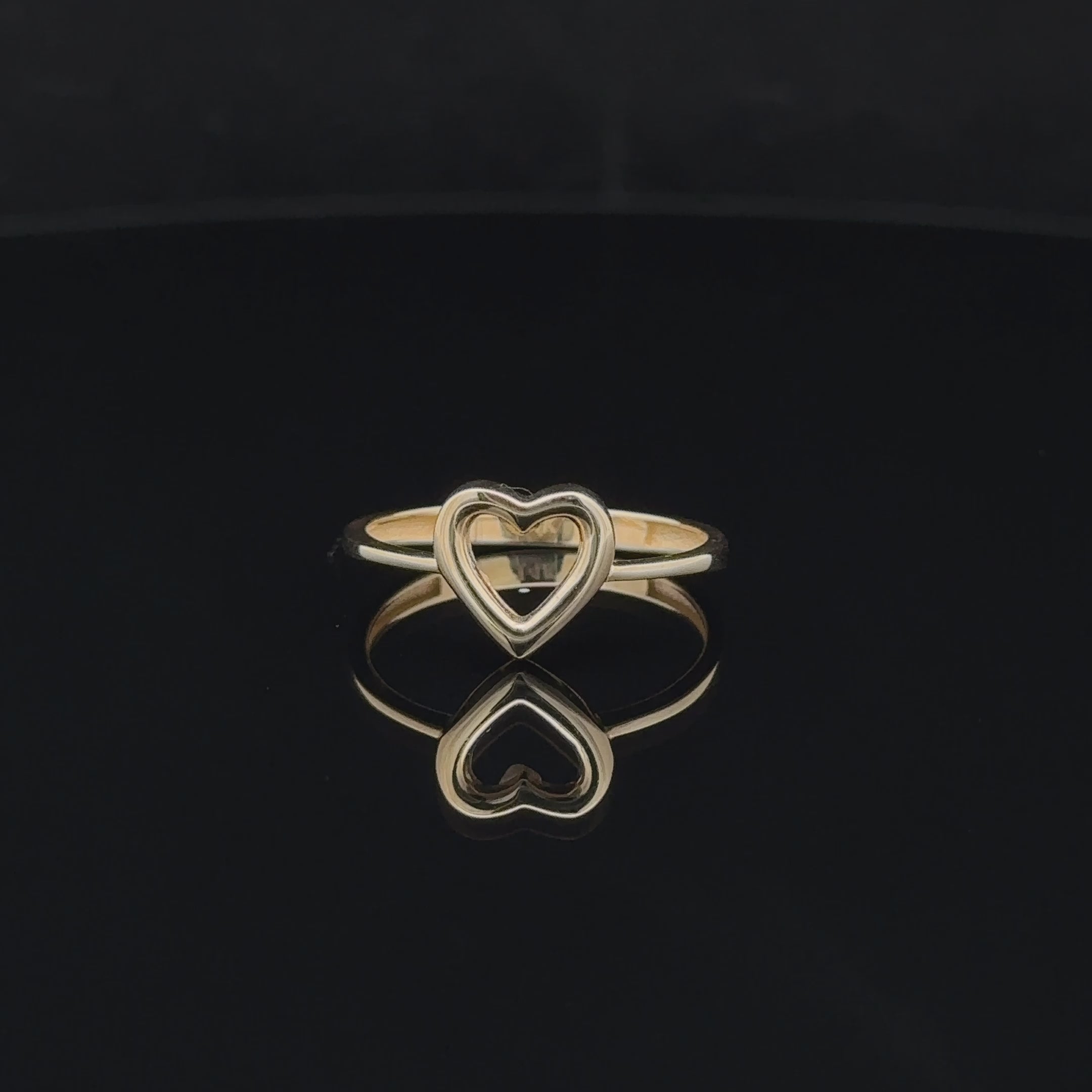 14k Heart Outline Ring