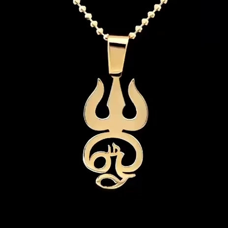 Custom Tamil Om Trishul Pendant