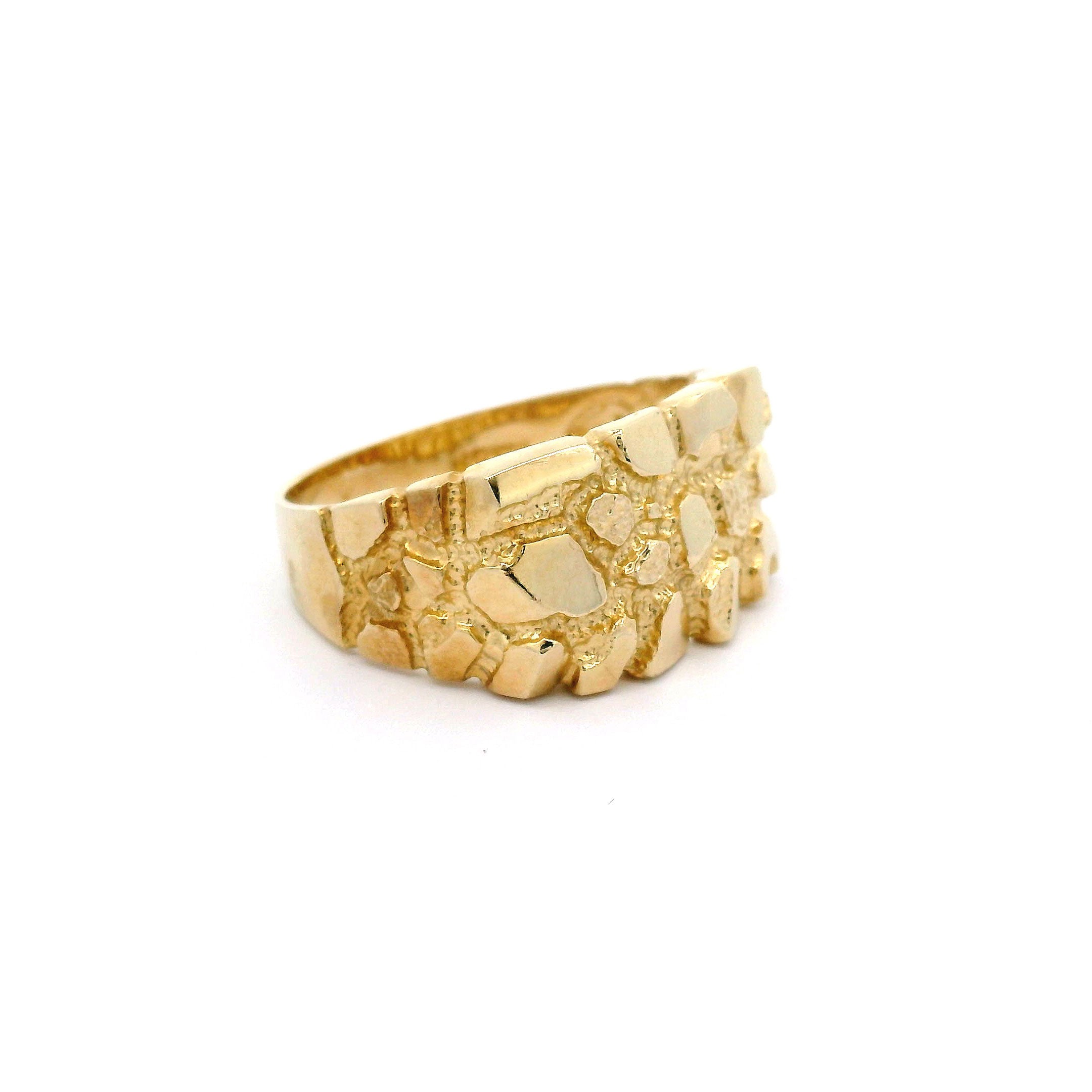 10k Nugget Design Ring Side