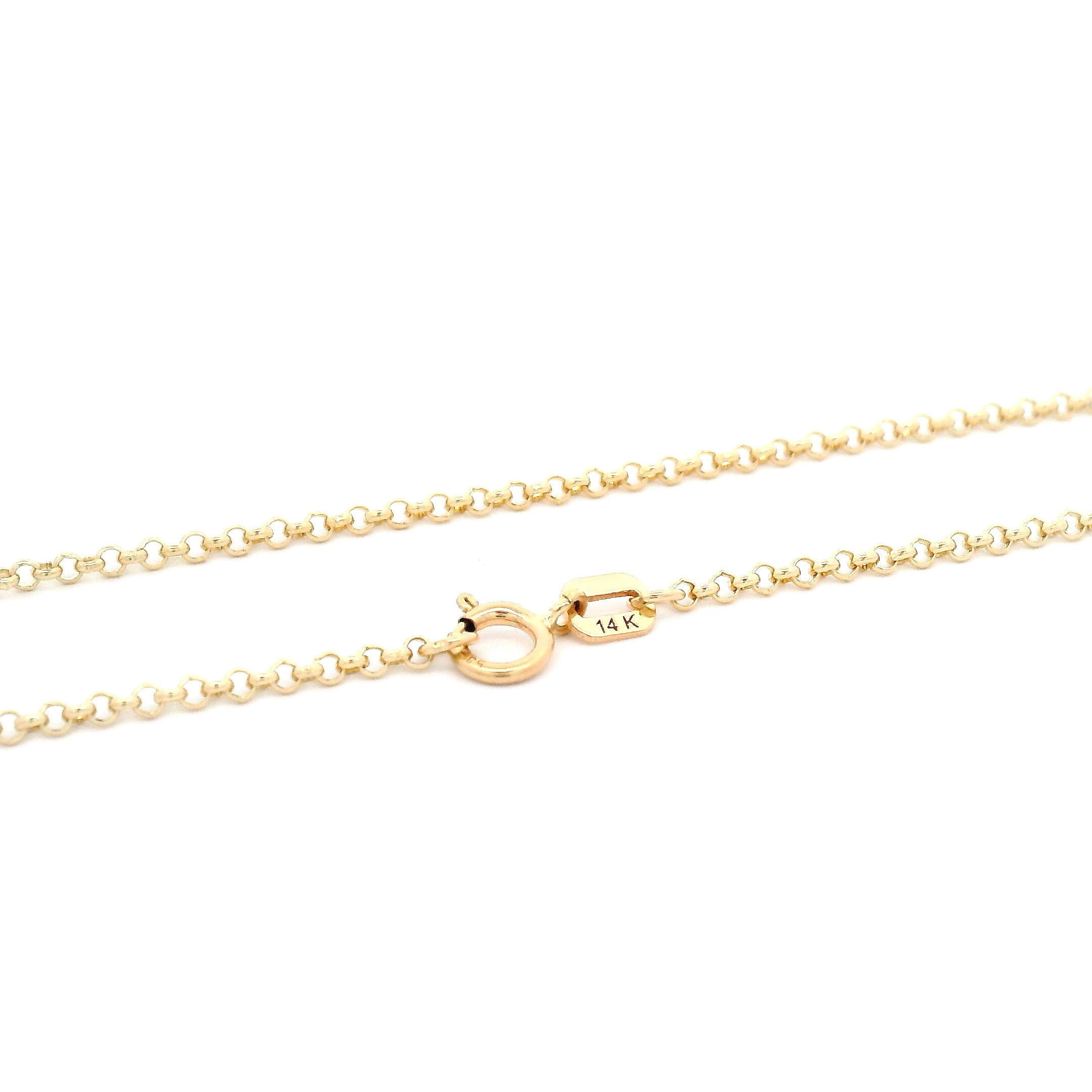 14k Rolo Fine Chain 1.5mm Spring Hook