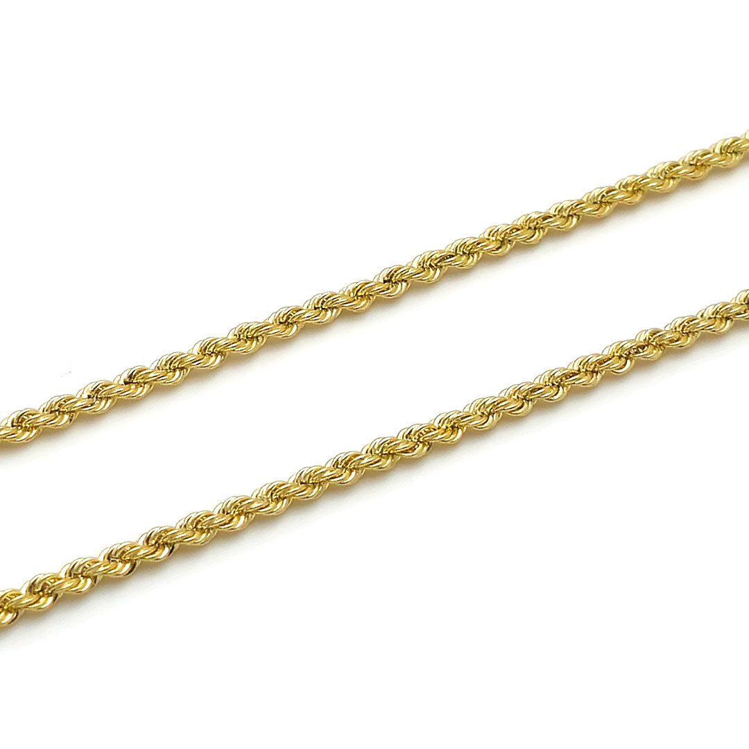 10k Hollow Rope Chain 2.5mm close