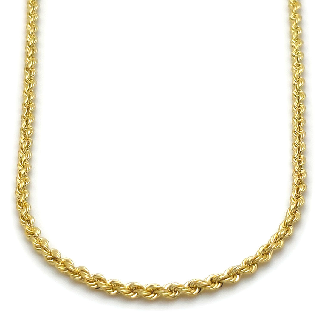 10k Hollow Rope Chain 2.5mm
