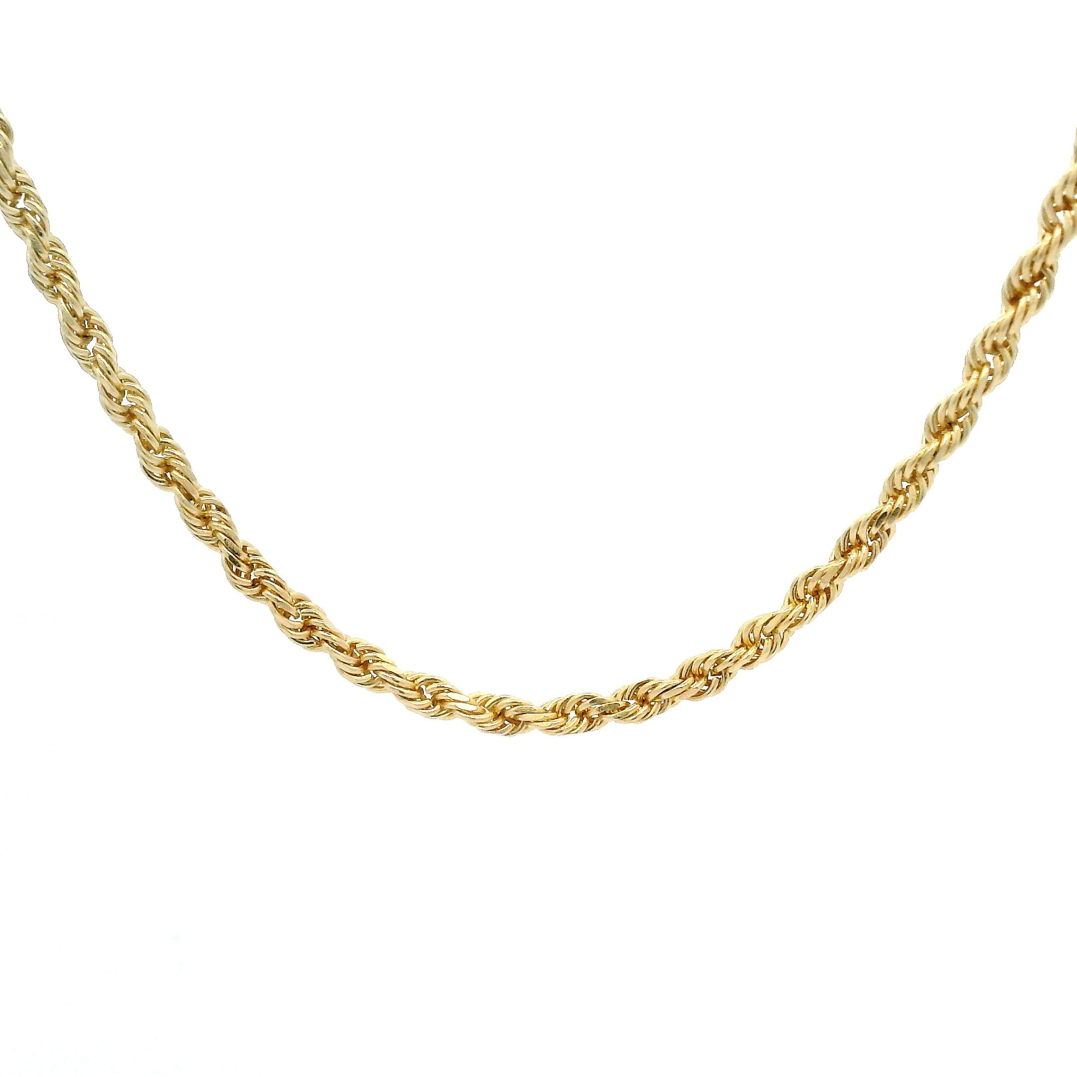 14k Solid Diamond Cut Rope Chain 1.75mm