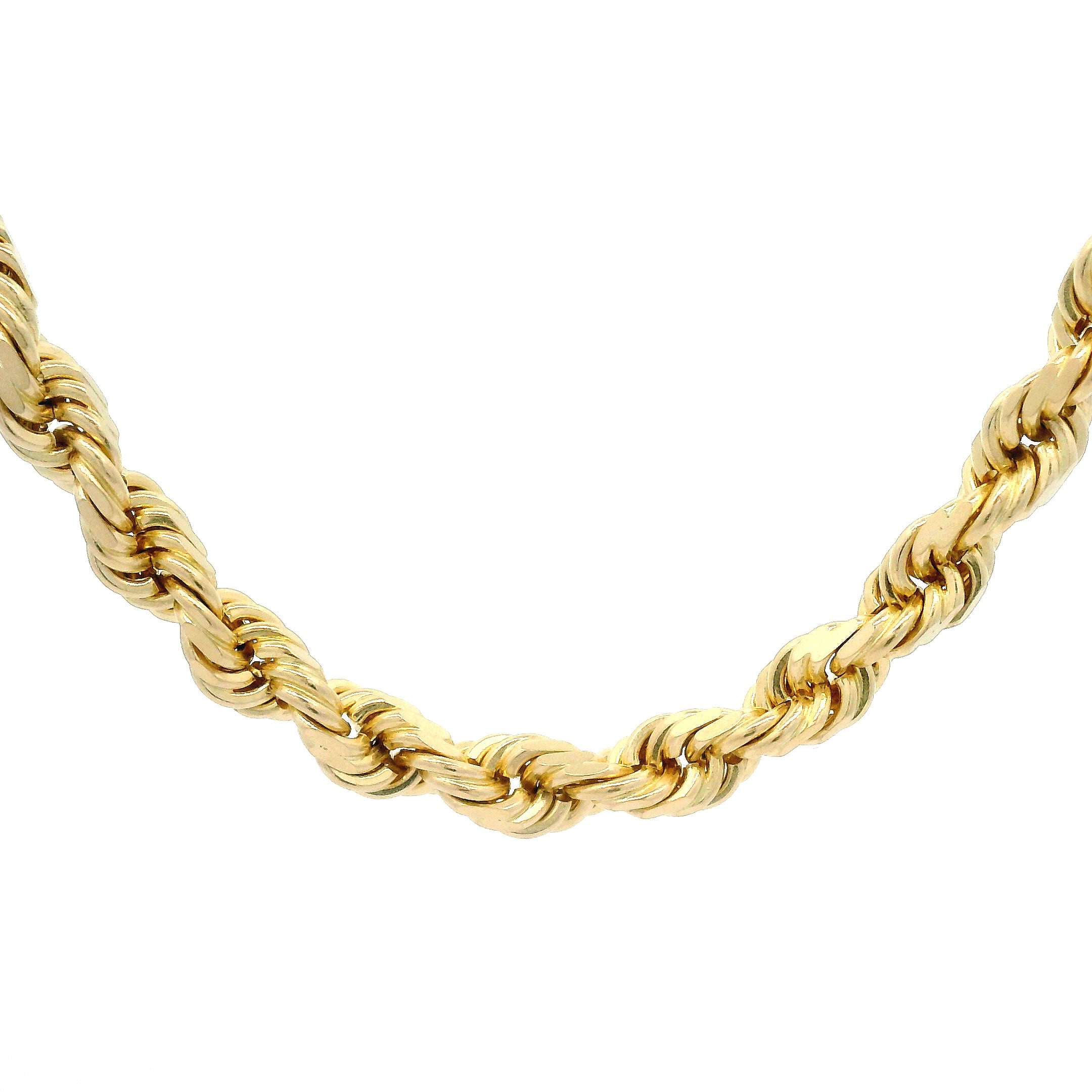 14k Solid Diamond Cut Rope Chain 3.5mm