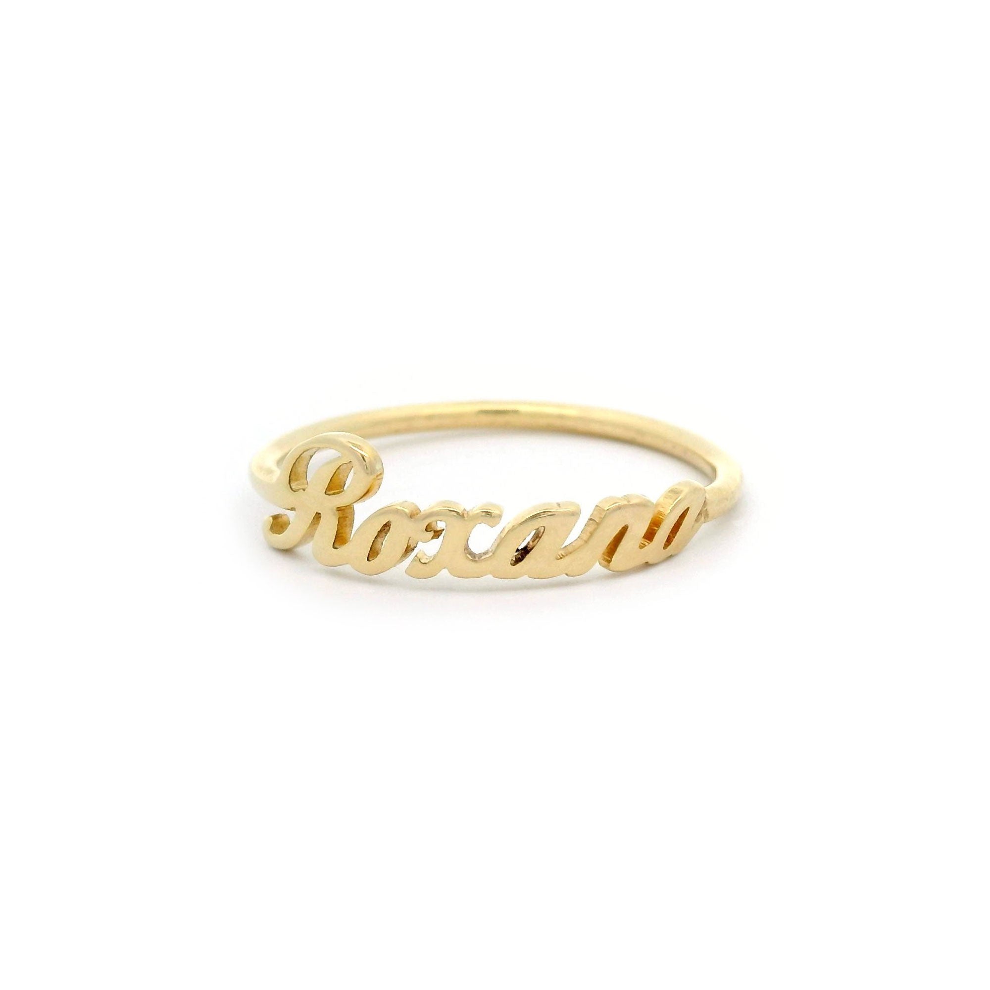 Roxana name in yellow gold