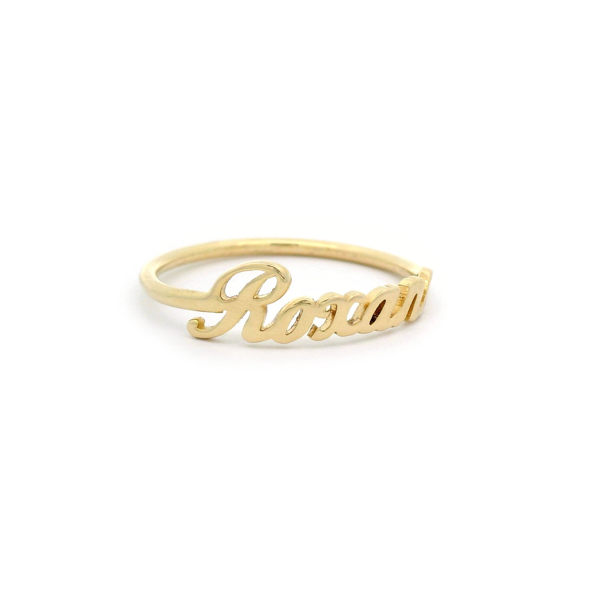 Roxana name in yellow gold side