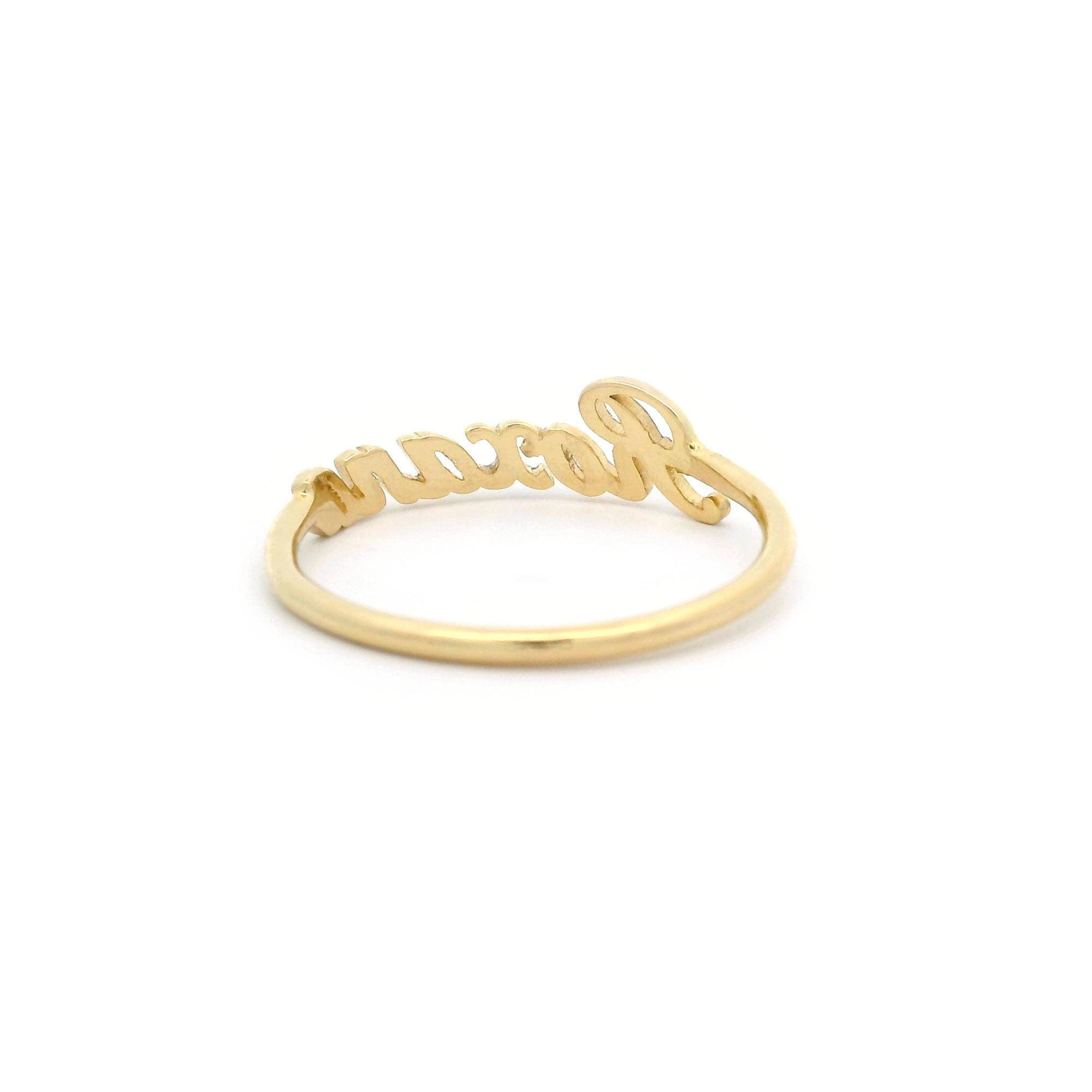 Roxana name in yellow gold back