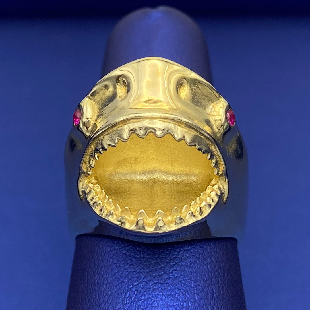 10k CZ Shark Ring