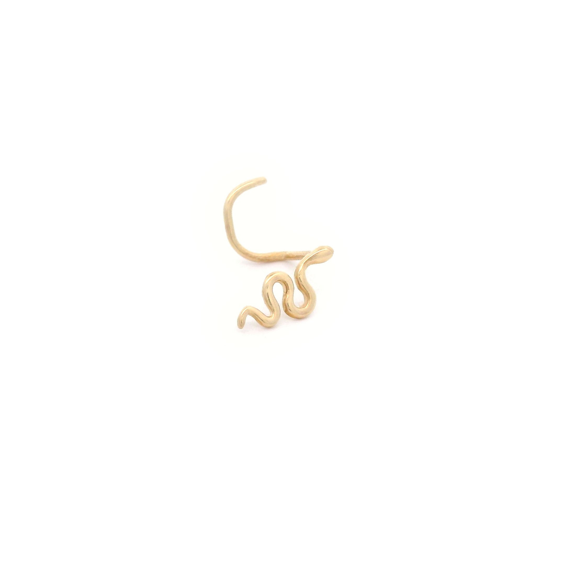14k Snake Nose Screw Stud side