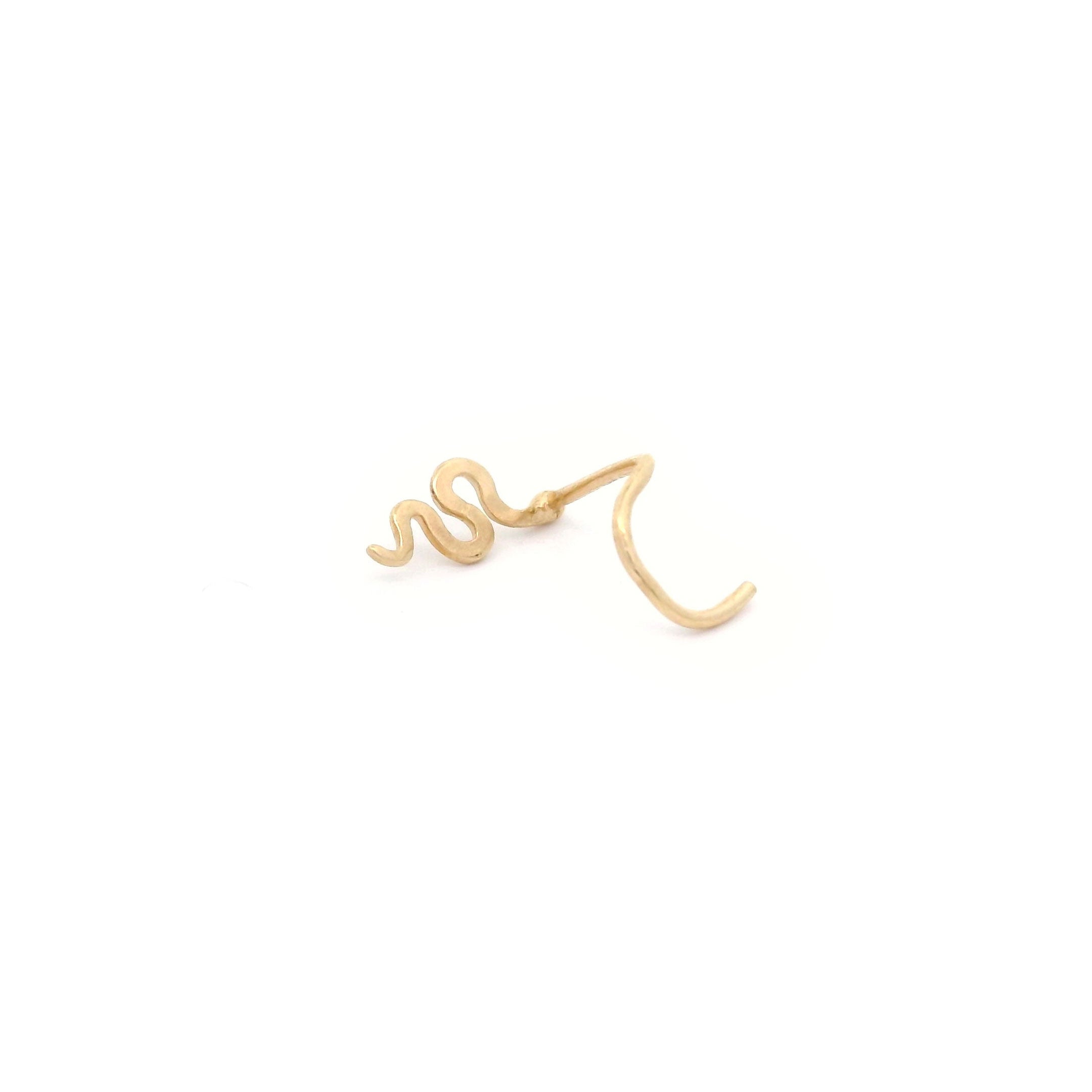 14k Snake Nose Screw Stud back