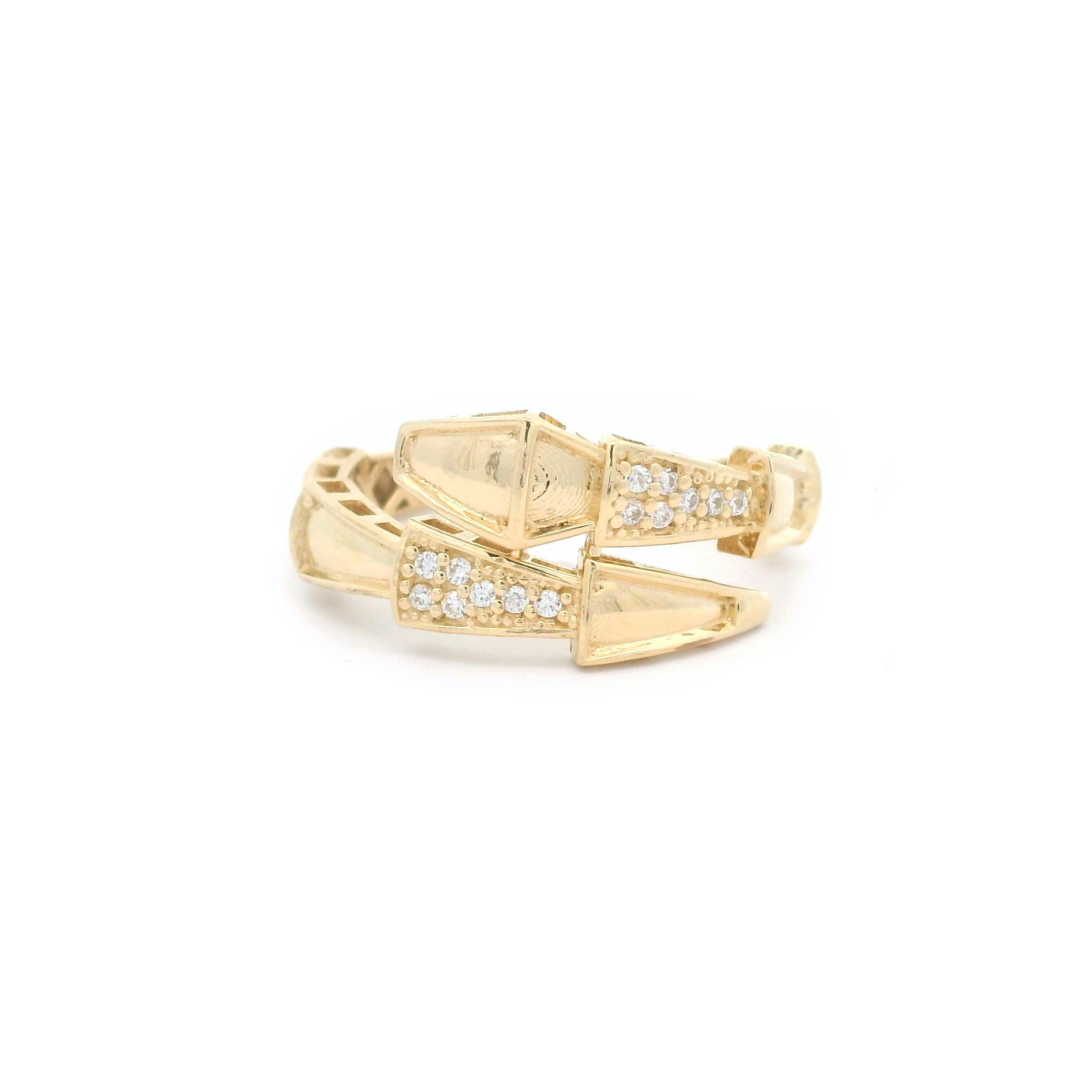 14k CZ Snake Ring