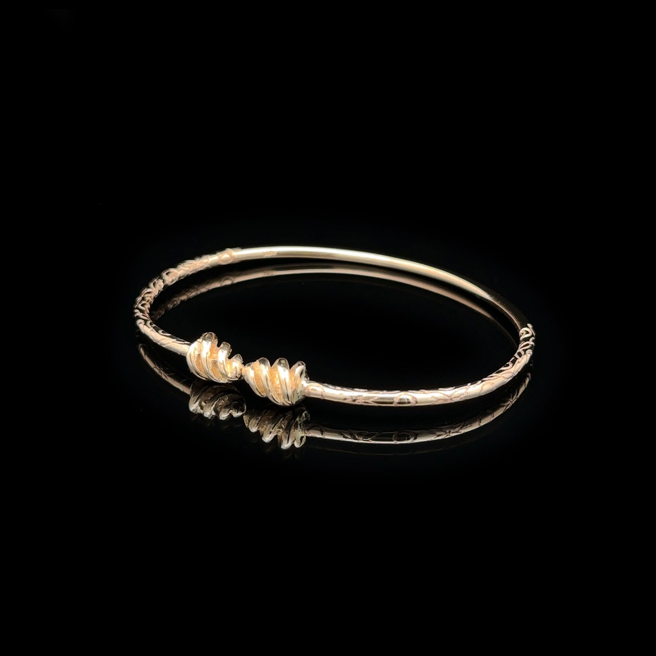 West Indian Bangle - Baby with Fancy Spiral Heads Side