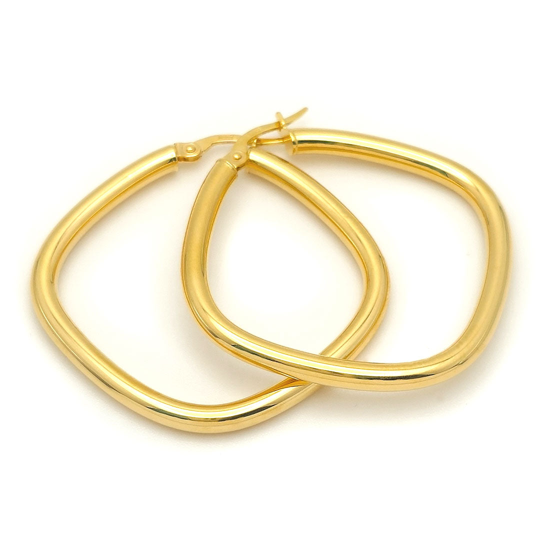 14k Square Hoop Earrings