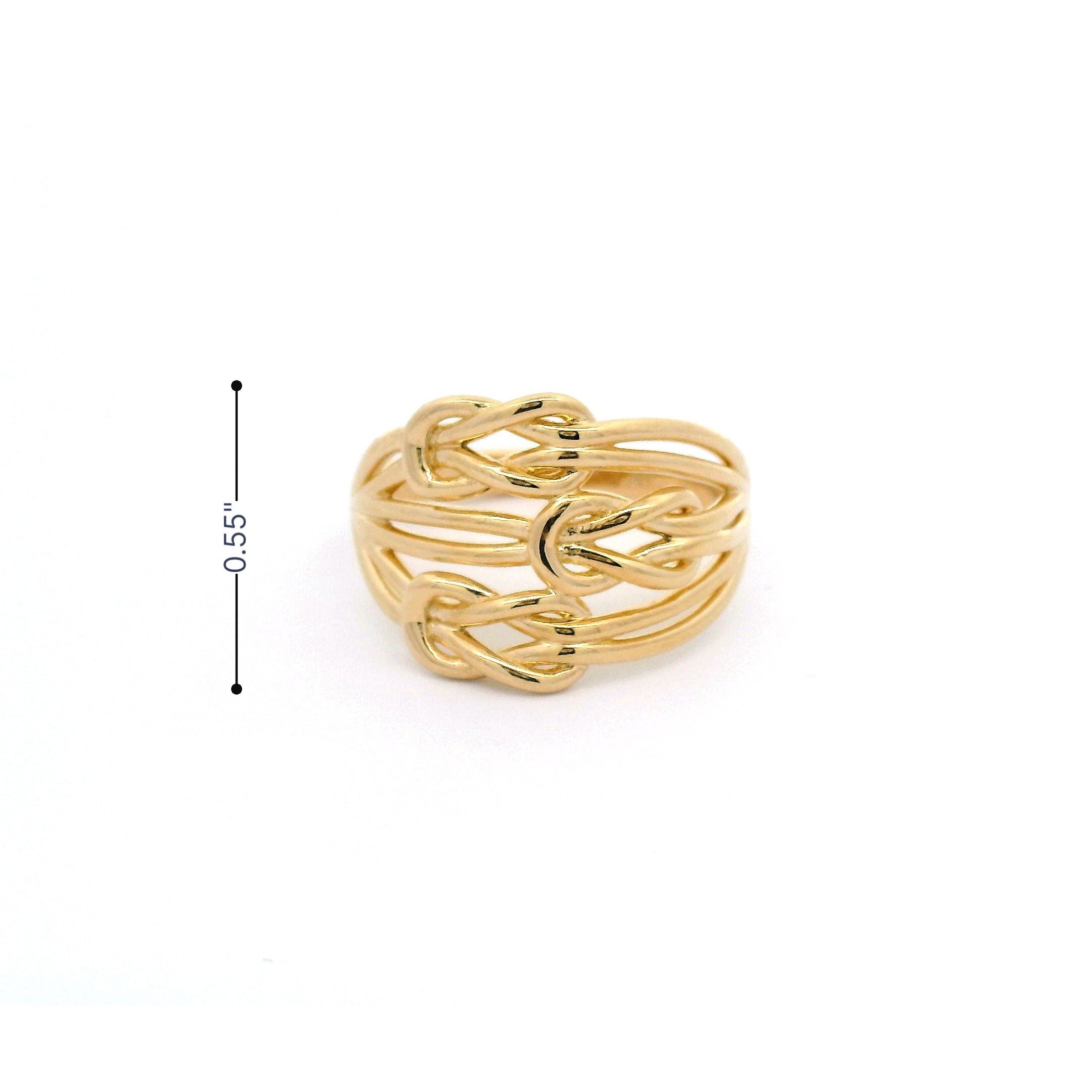 14k Triple Knot Ring Size