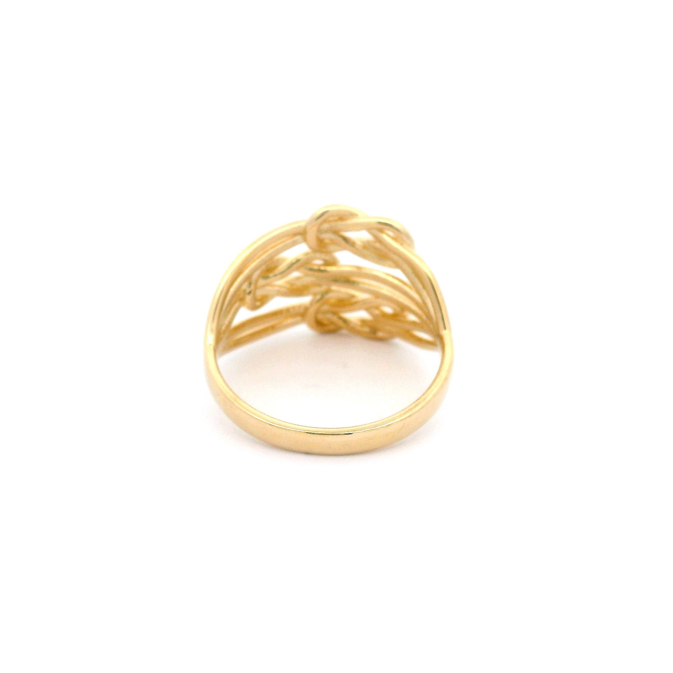 14k Triple Knot Ring Back