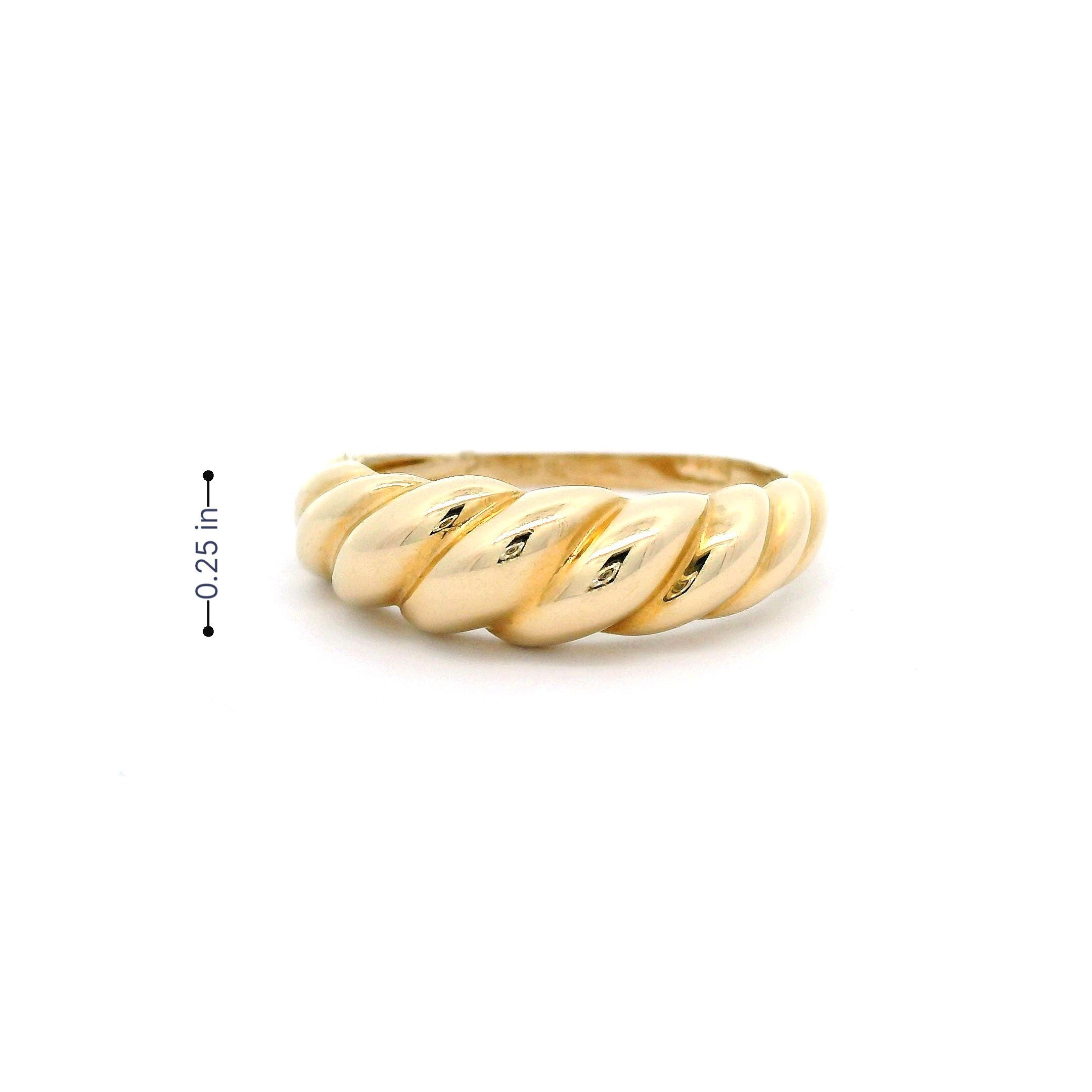 14k Twist Pattern Ring size